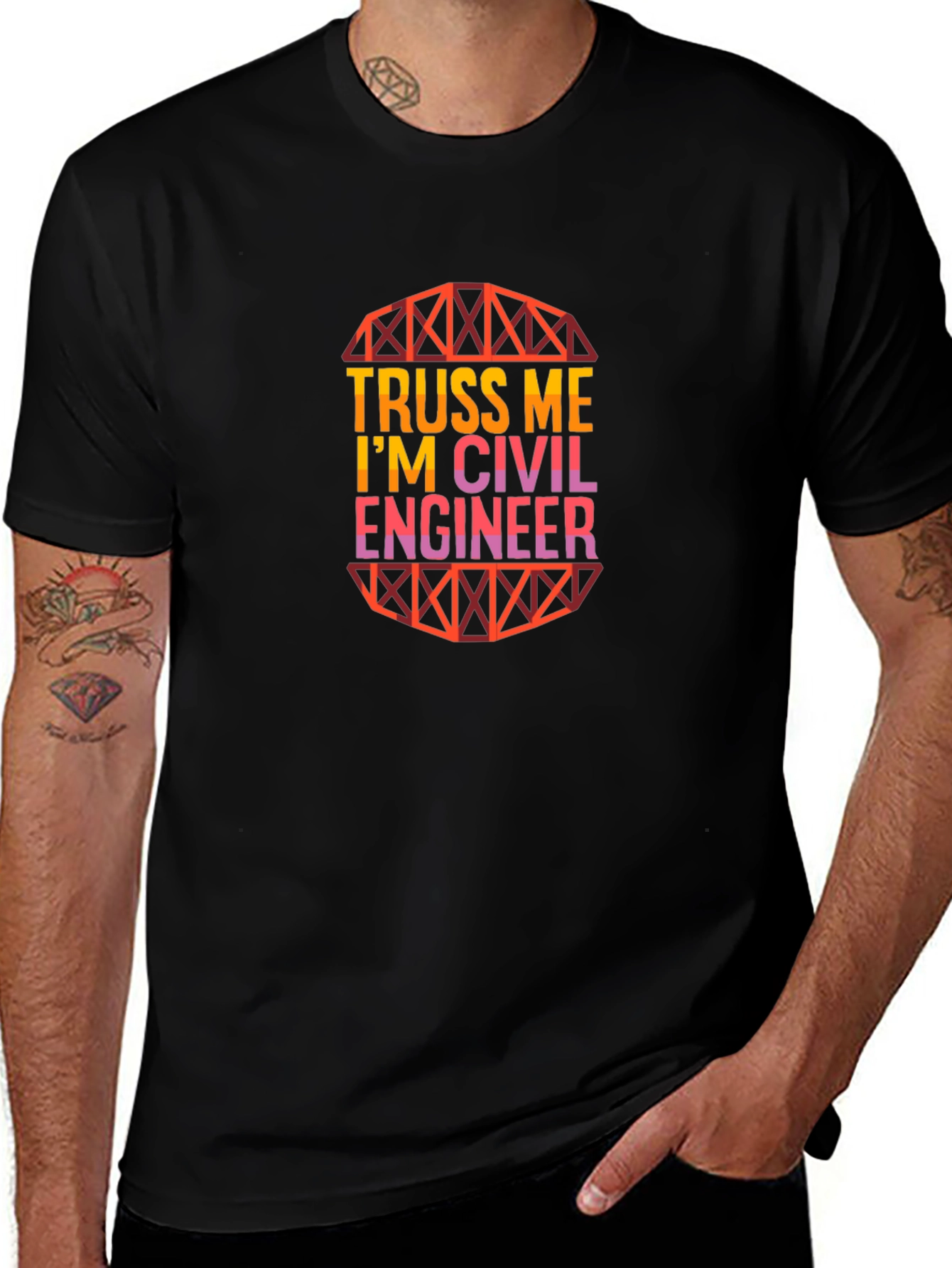Variant 5 of Truss Me I'm a Civil Engineer Graphic T-Shirt