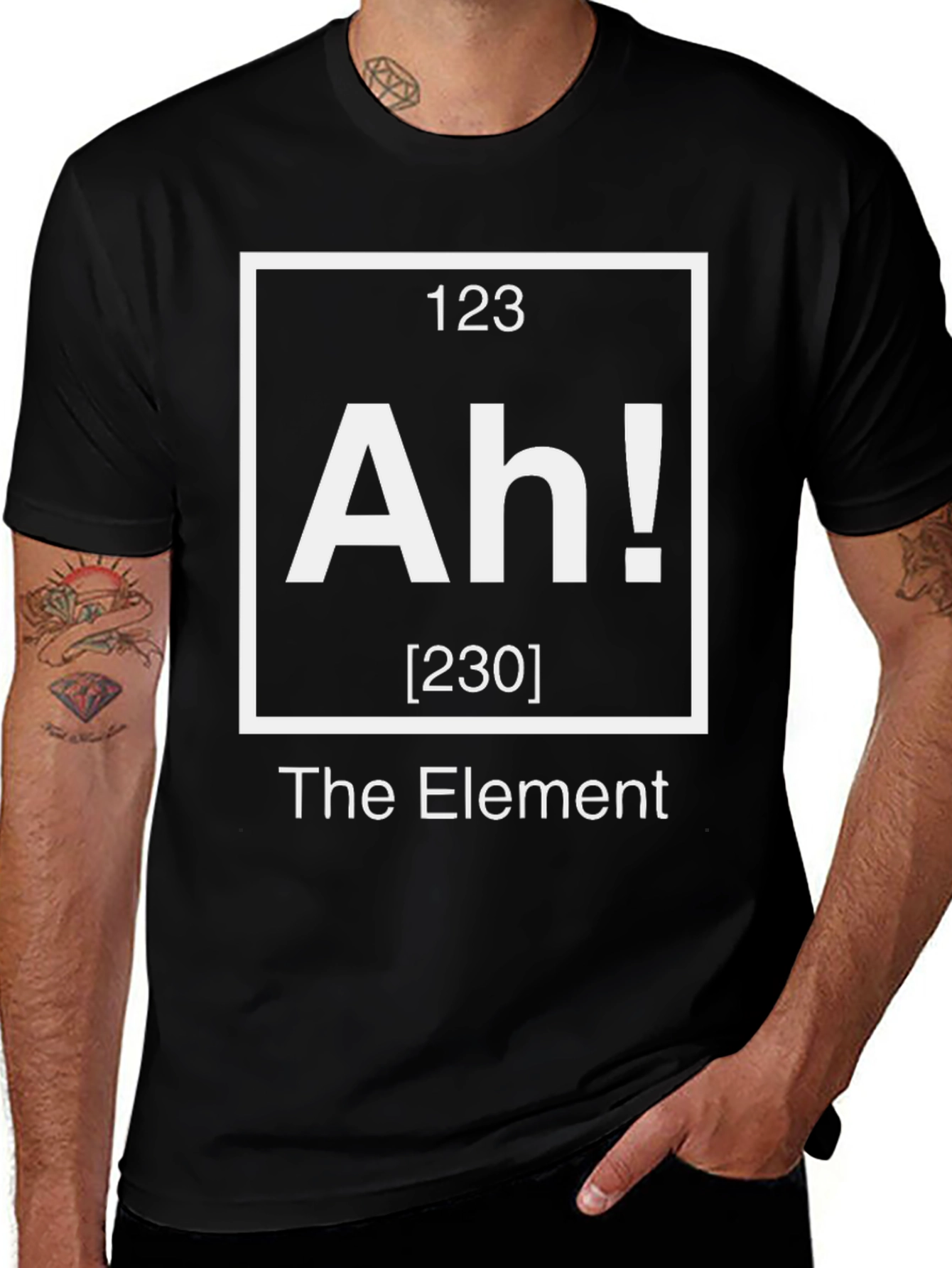 Ah! Periodic Table Funny Black T-Shirt