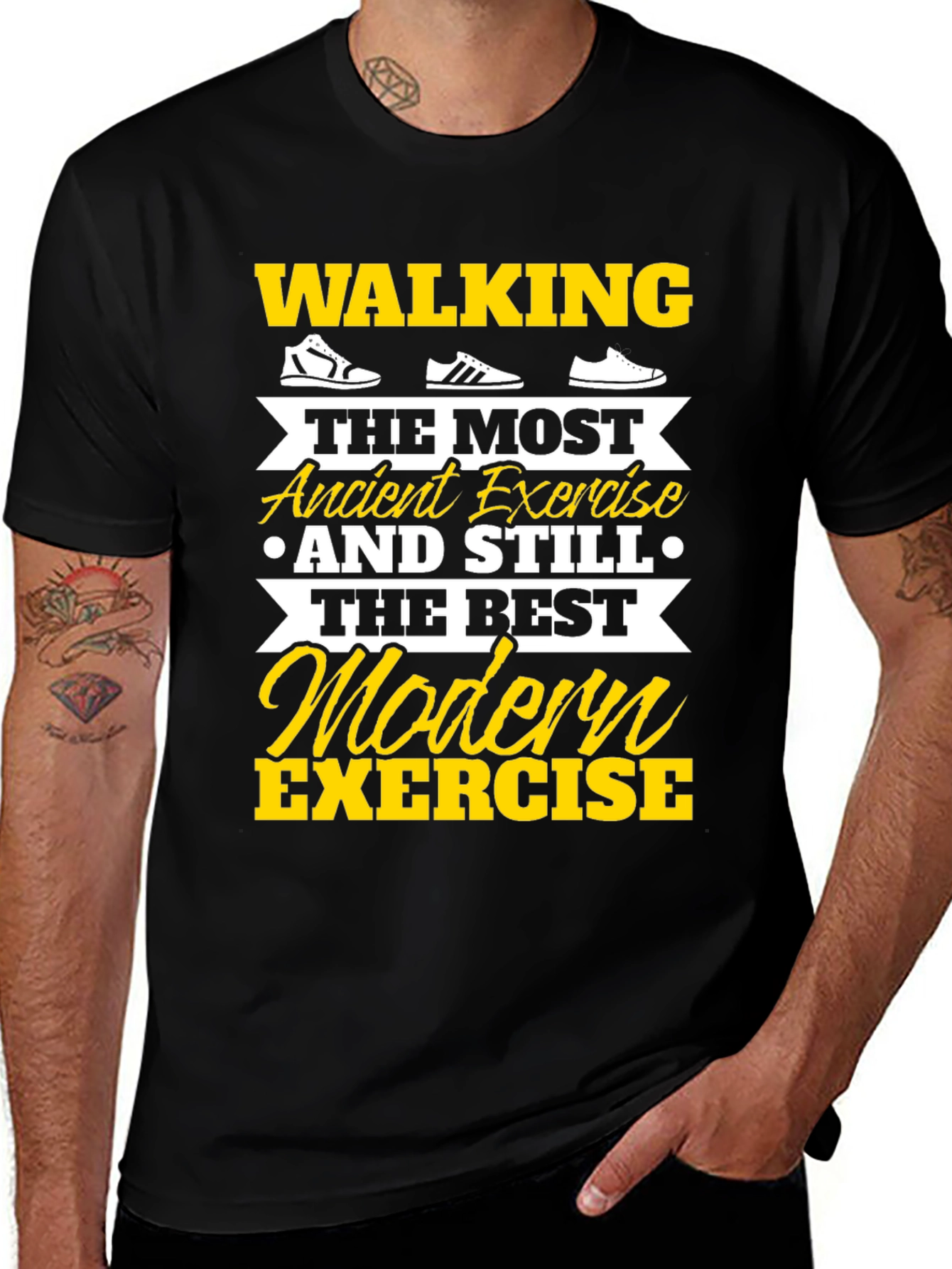 Variant 14 of Walking Exercise Graphic T-Shirt
