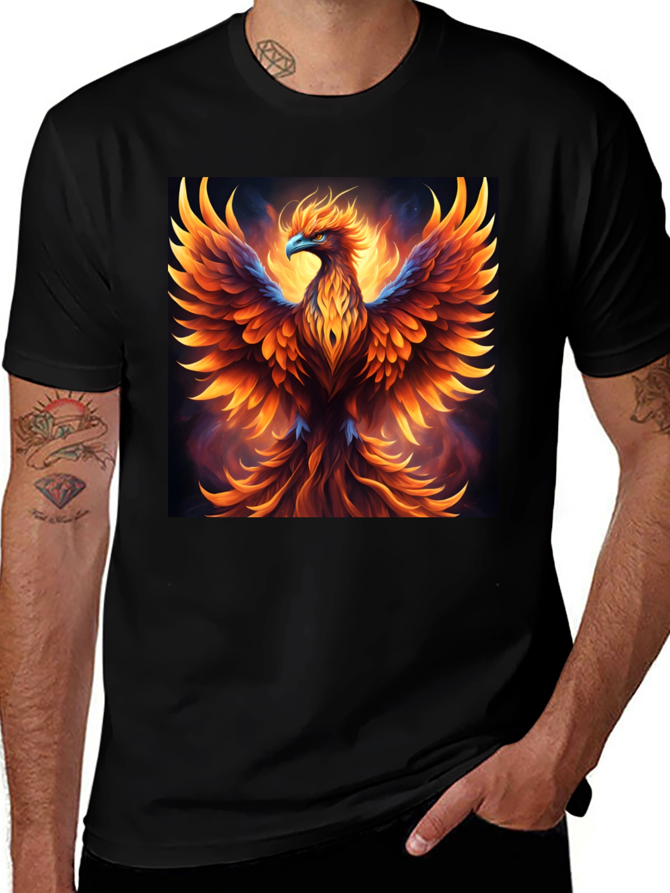 Variant 21 of Phoenix Firebird Graphic Black T-Shirt