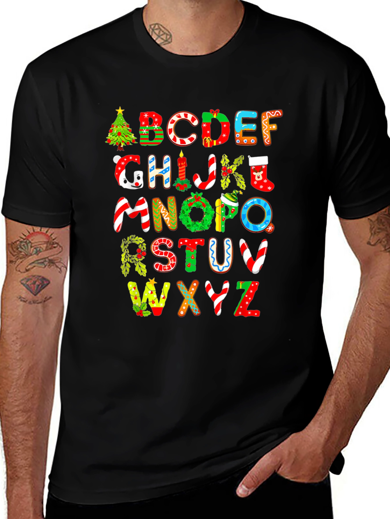 Christmas Alphabet Graphic Tee
