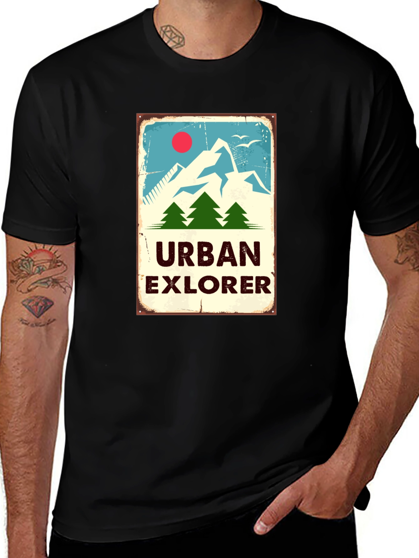 Urban Explorer Graphic Tee - Mountain Adventure Shirt