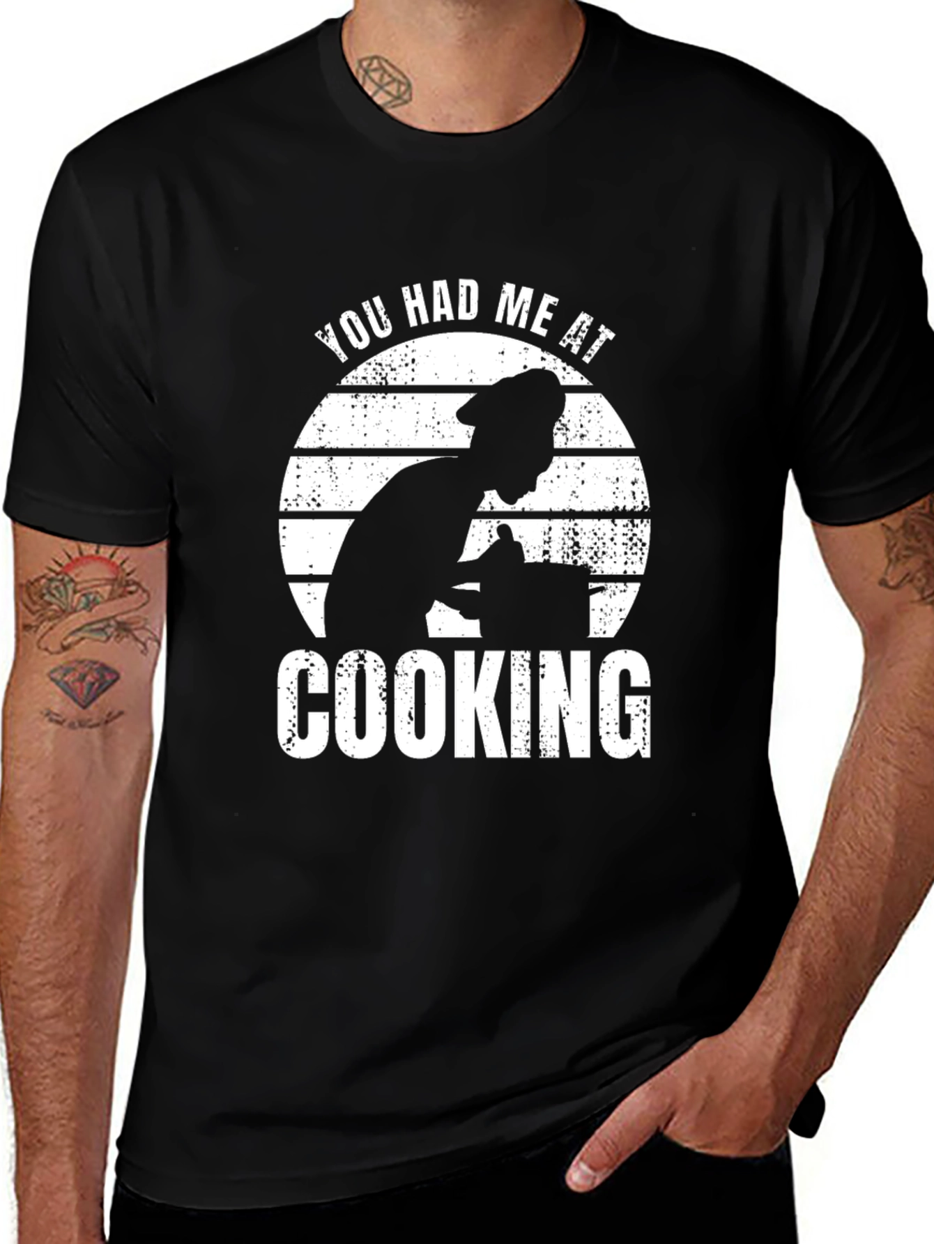 Variant 9 of You Had Me At Cooking T-Shirt - Black