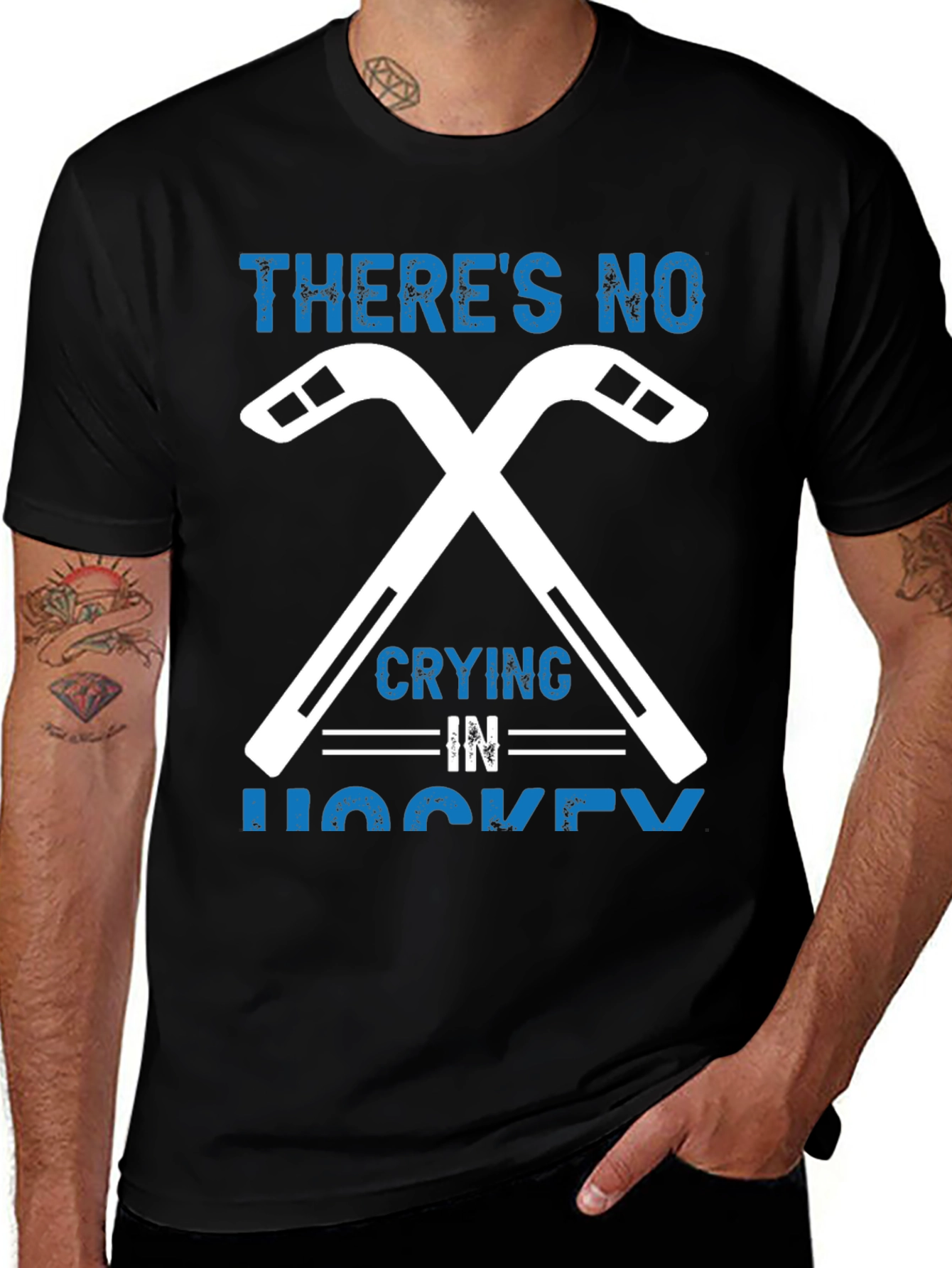 There's No Crying in Hockey Graphic T-Shirt
