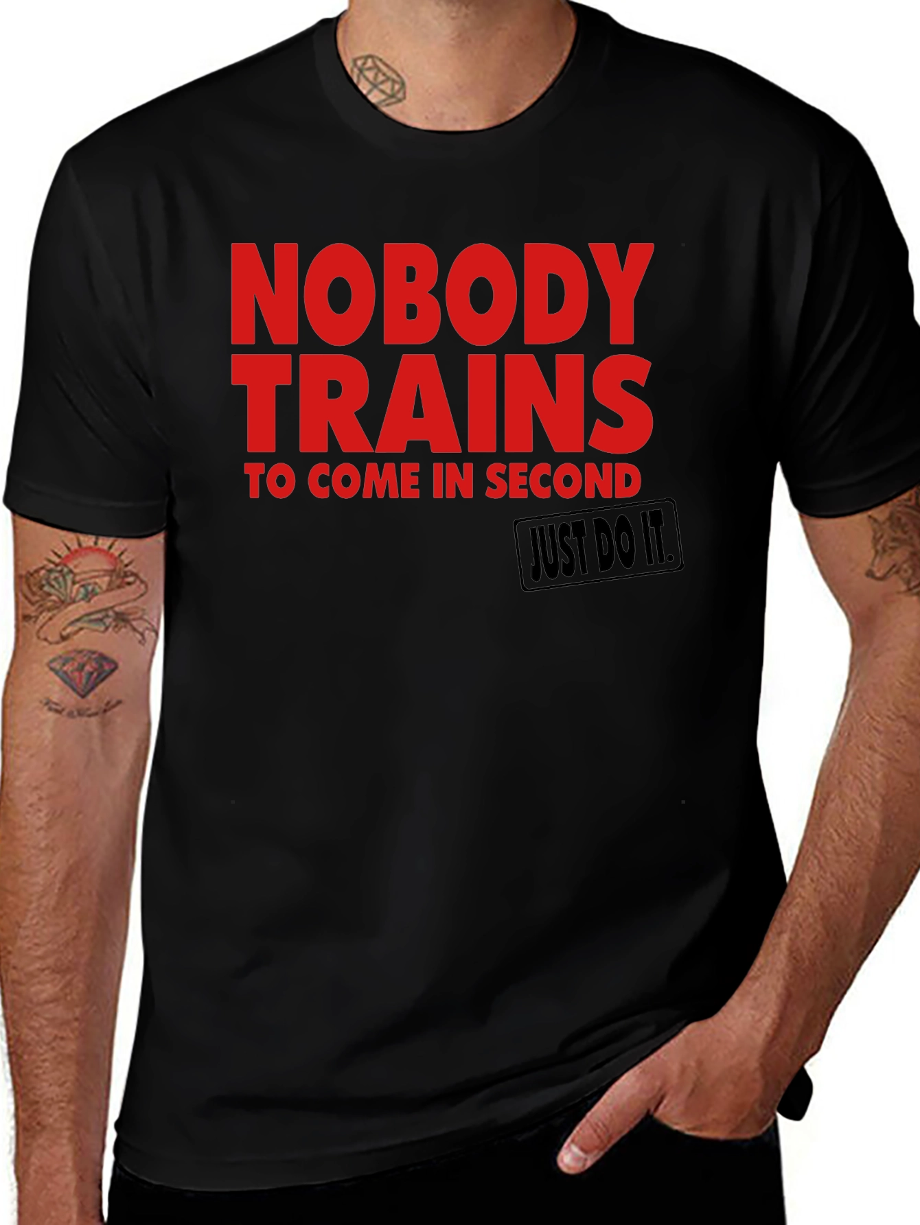 Variant 16 of Motivational Training T-Shirt - Nobody Trains for Second