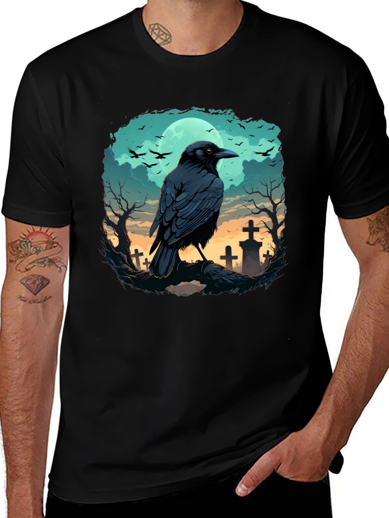 Variant 18 of Raven Graveyard Black T-Shirt