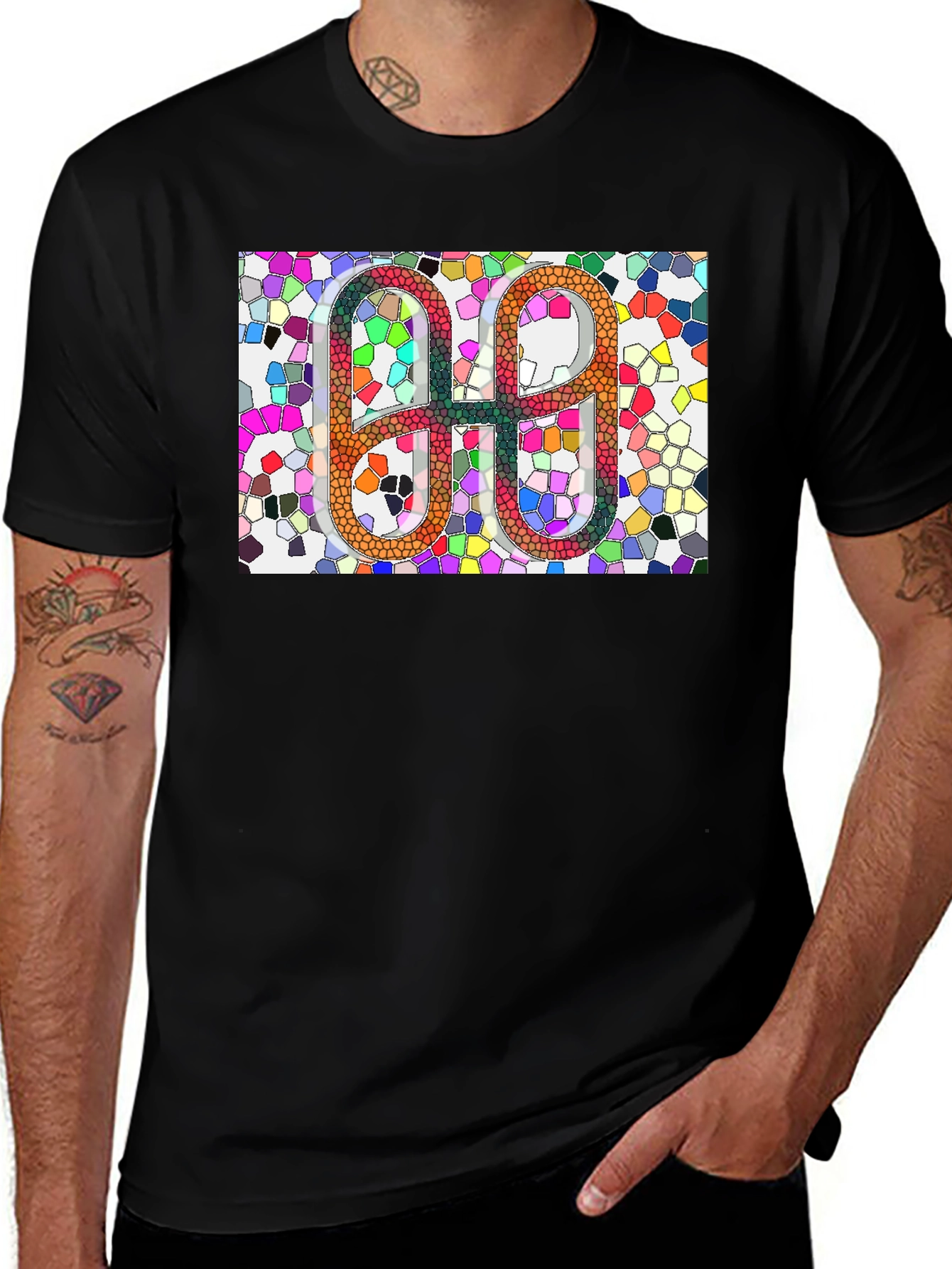 Variant 26 of Geometric Mosaic Graphic Tee - Modern Abstract Art Shirt