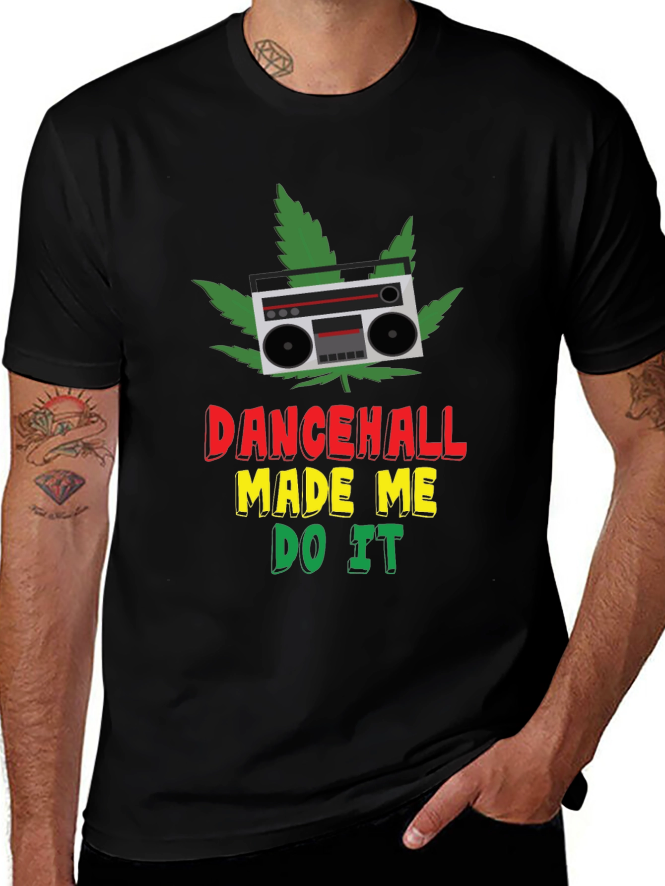 Variant 23 of Dancehall Made Me Do It Graphic Tee