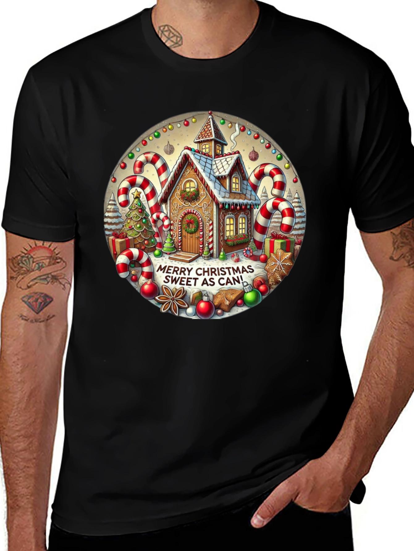 Variant 14 of Christmas Sweet As Candy Gingerbread T-Shirt