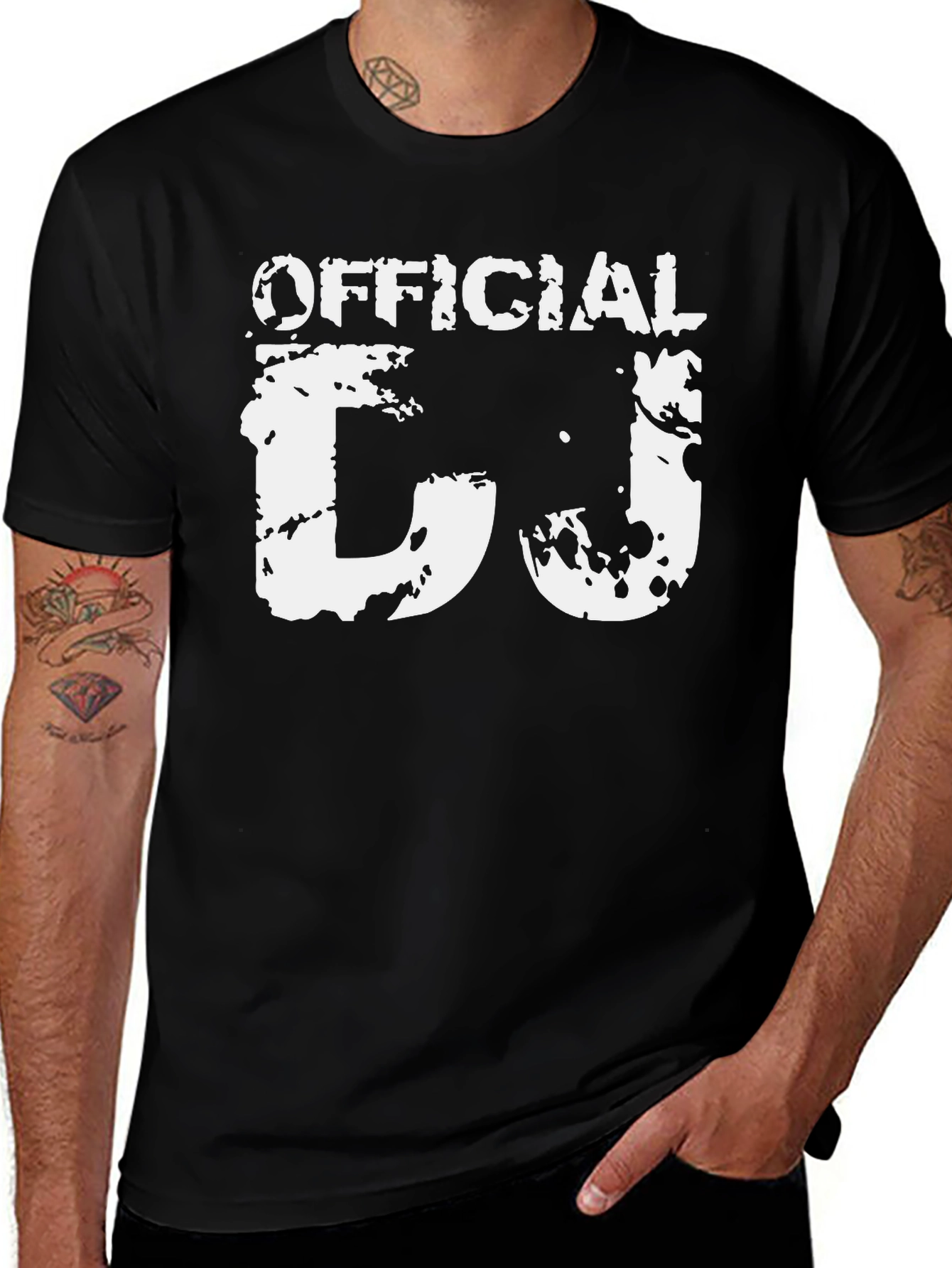 Official DJ Black T-Shirt Graphic Tee