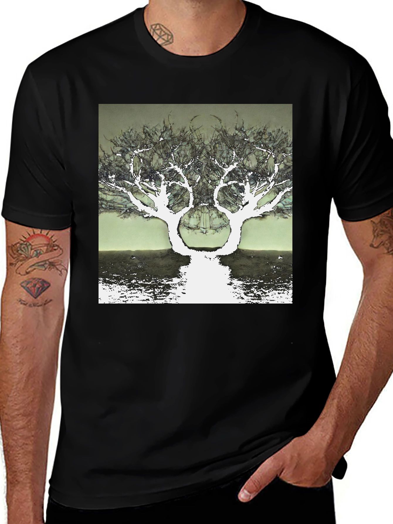 Variant 21 of Surreal Tree Graphic T-Shirt - Unique Design