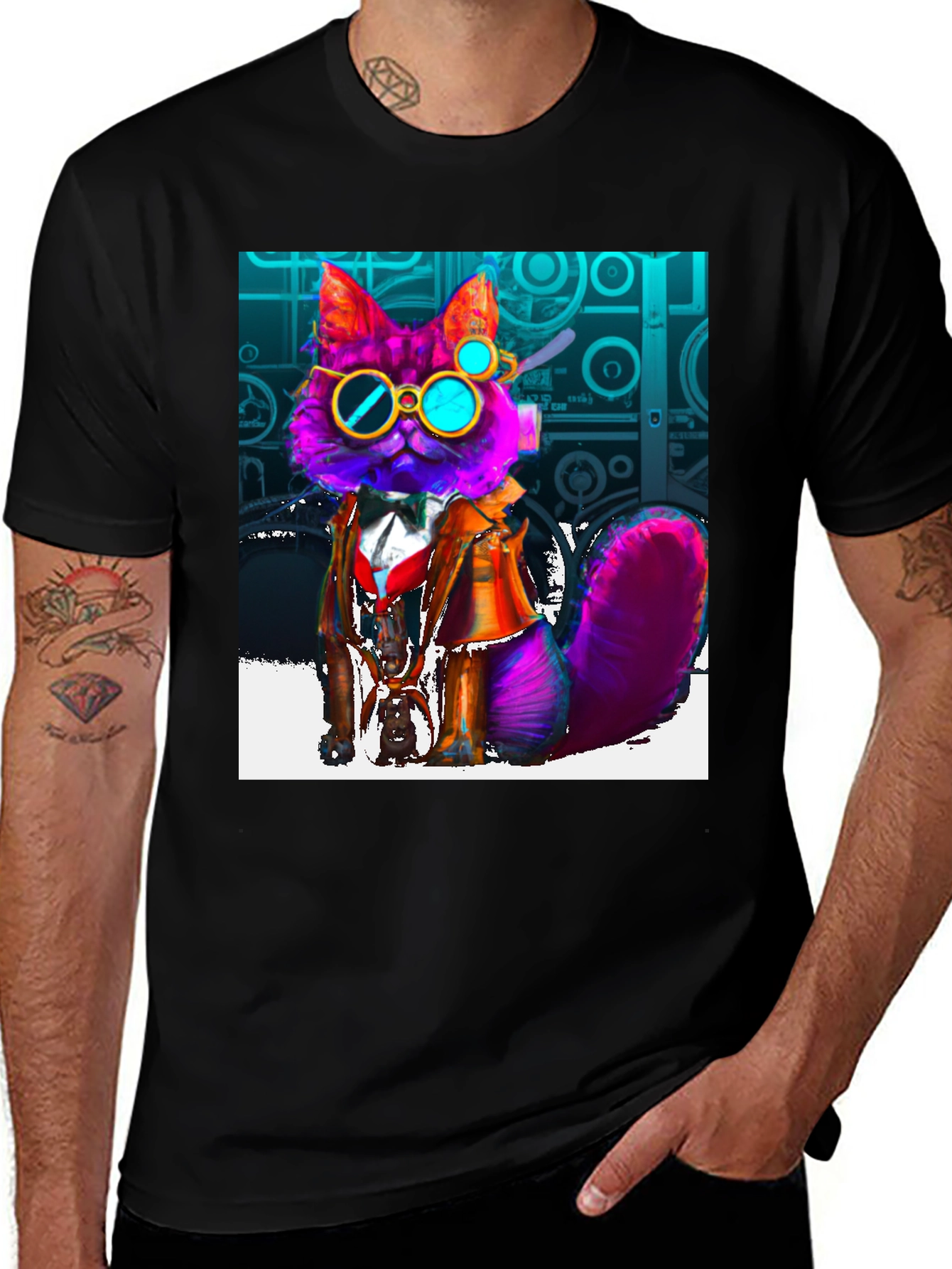 Variant 28 of Steampunk Cat Graphic Tee