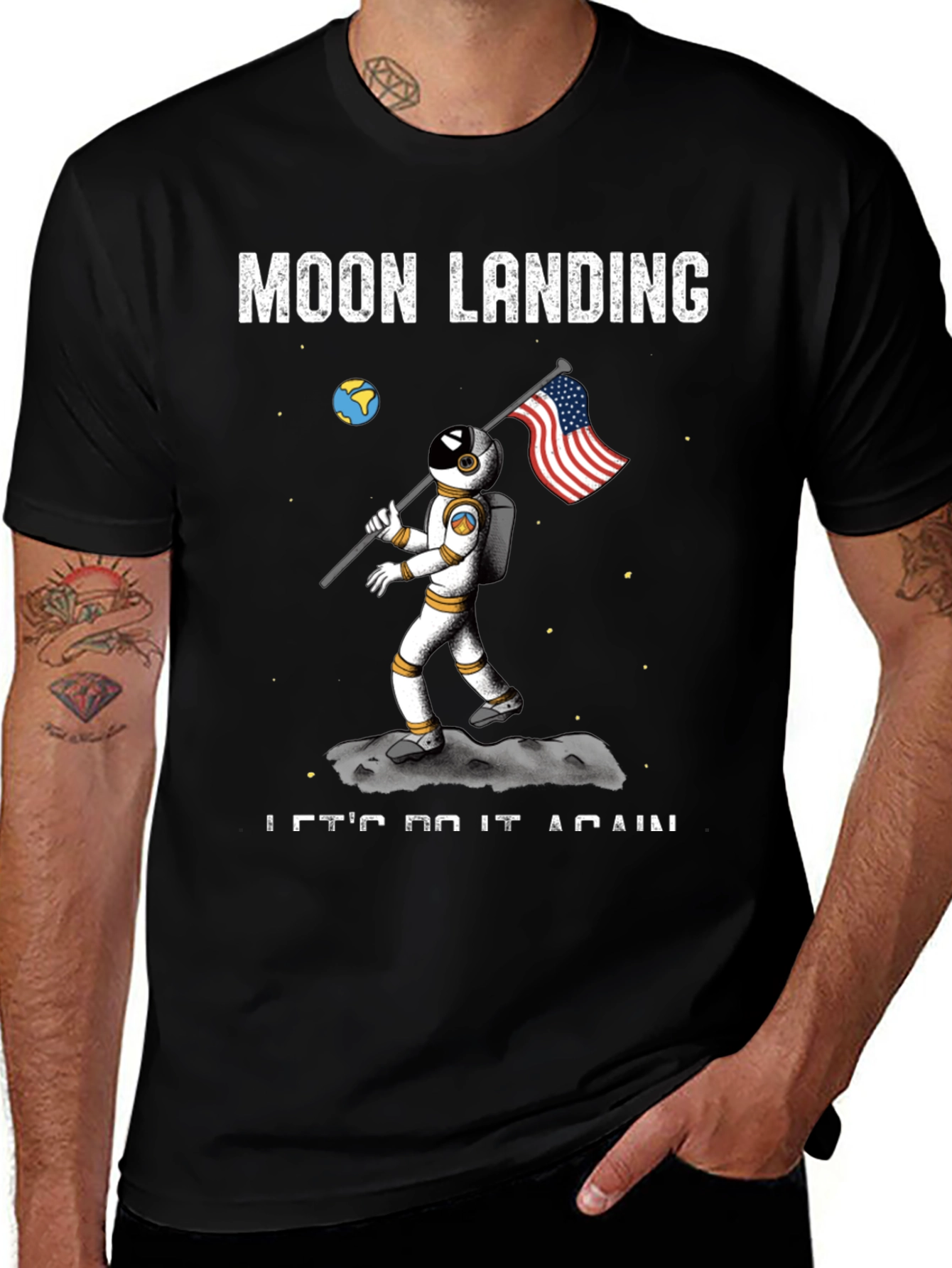 Black Moon Landing T-Shirt - Let's Do It Again main image