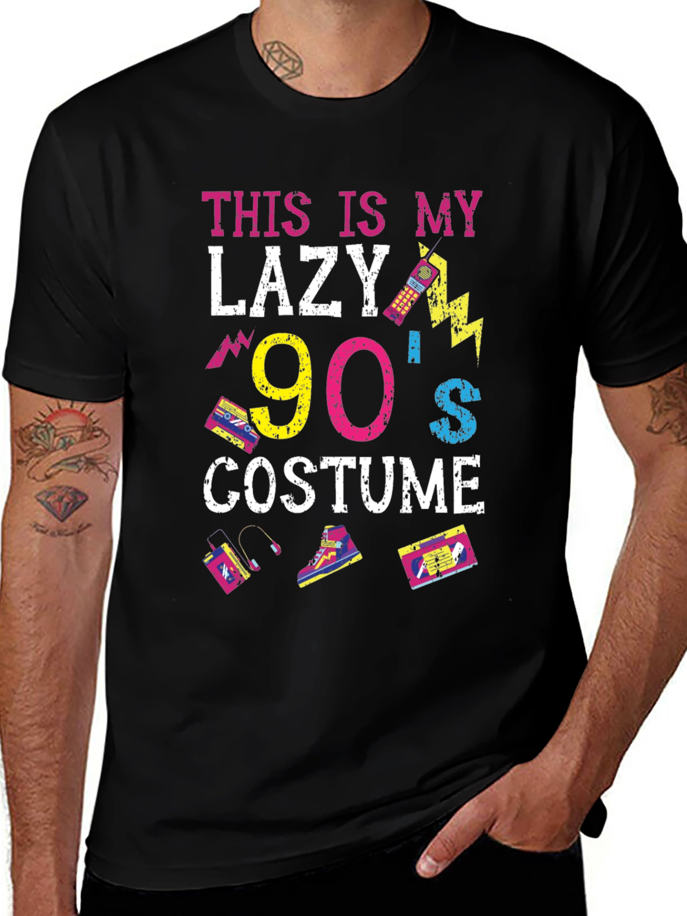 Variant 13 of 90's Costume T-Shirt - Lazy Retro Style Tee