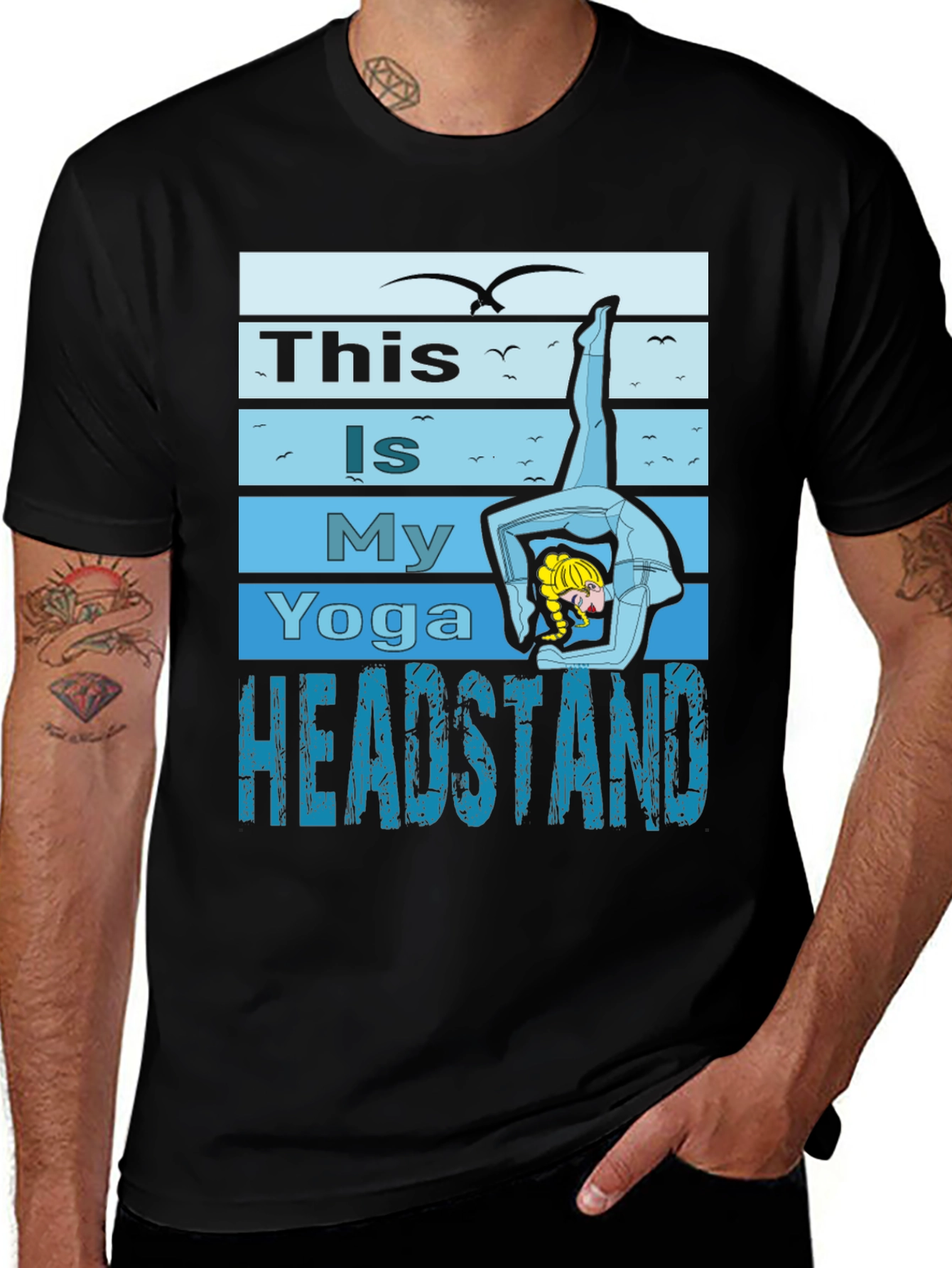 Yoga Headstand Graphic T-Shirt