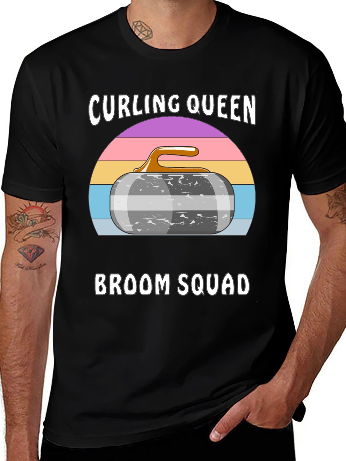 Variant 19 of Curling Queen Broom Squad Graphic Tee