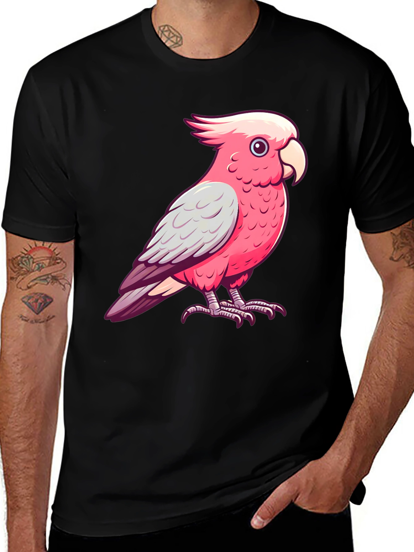 Galah Parrot Graphic Tee - Casual Bird Lover T-Shirt