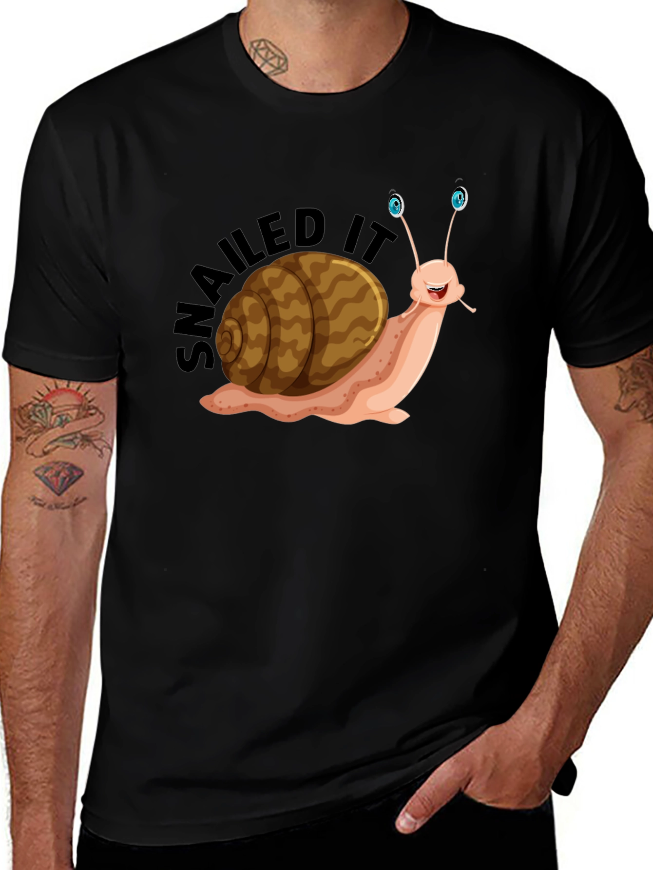 Variant 10 of SNAILED IT Snail Graphic Novelty T-Shirt