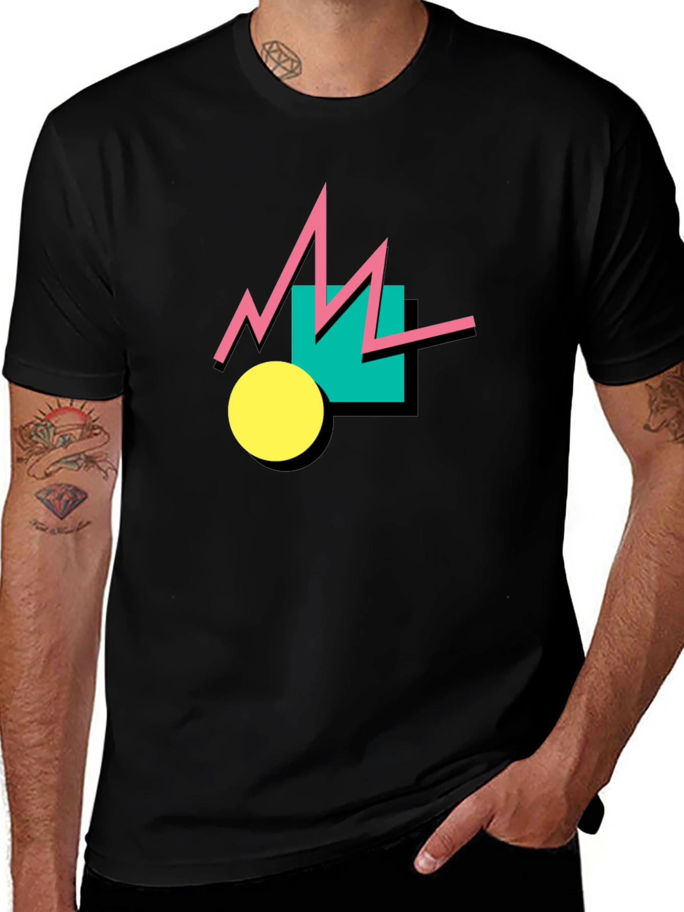 Variant 22 of Retro Geometric T-Shirt - 80s Style Graphic Tee
