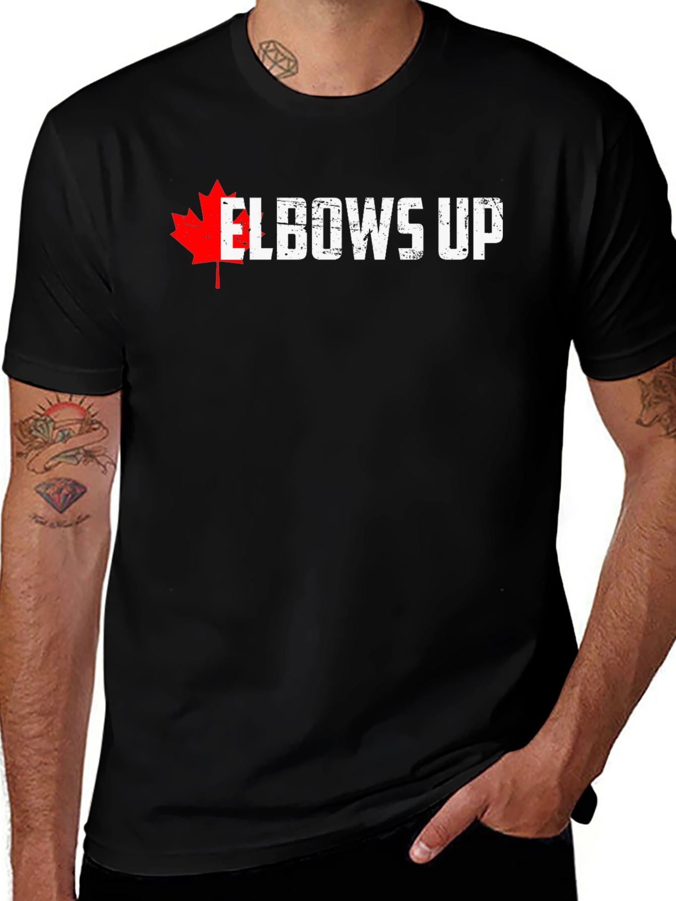 Elbows Up Canada T-Shirt - Stylish Graphic Tee