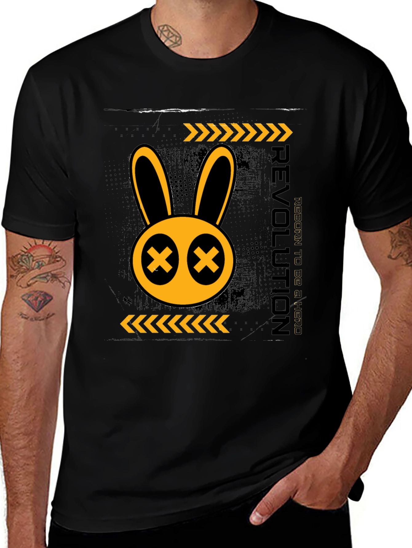 Variant 4 of Rebellious Rabbit Graphic T-Shirt