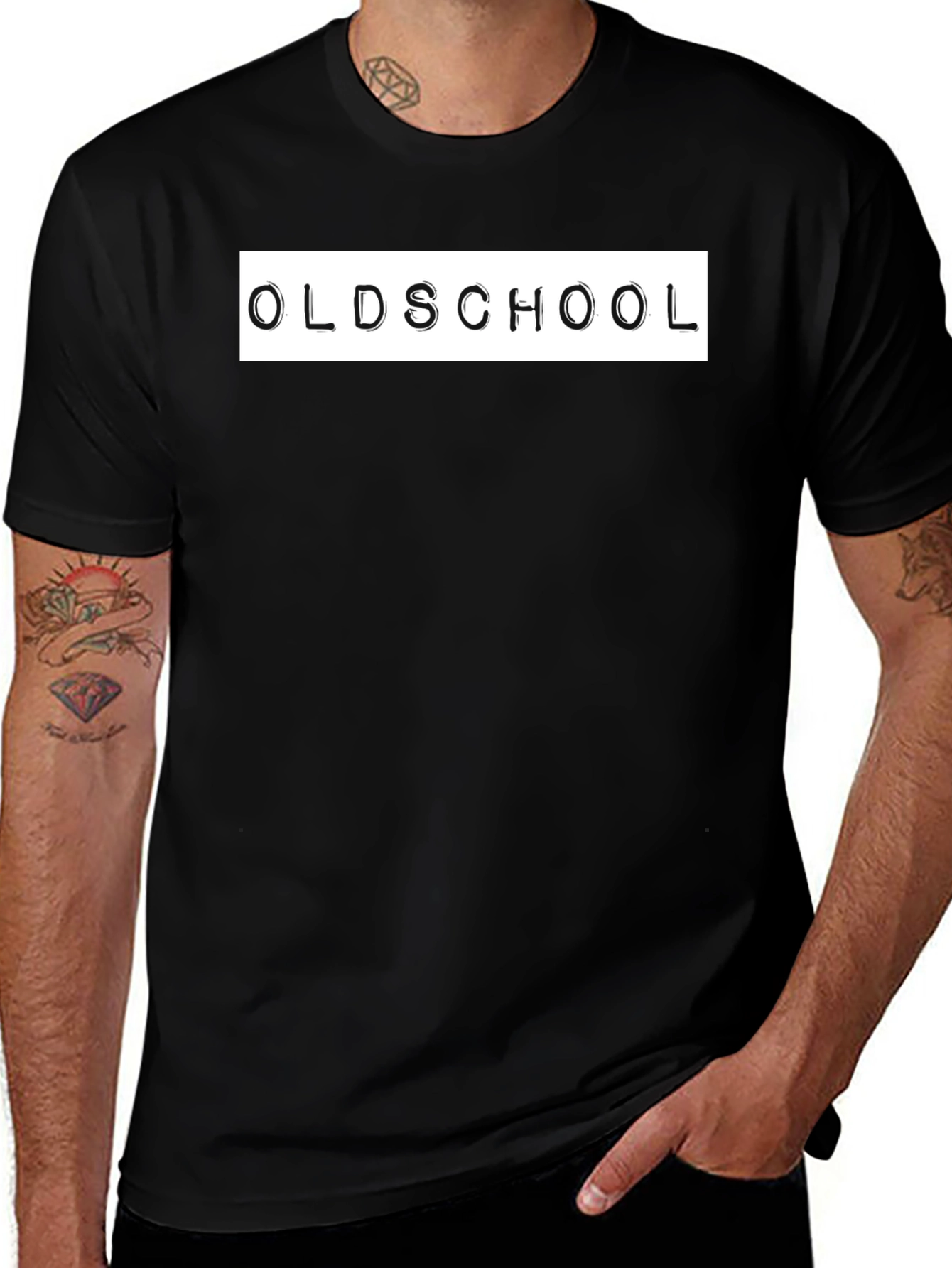 Variant 19 of Oldschool Graphic Black T-Shirt