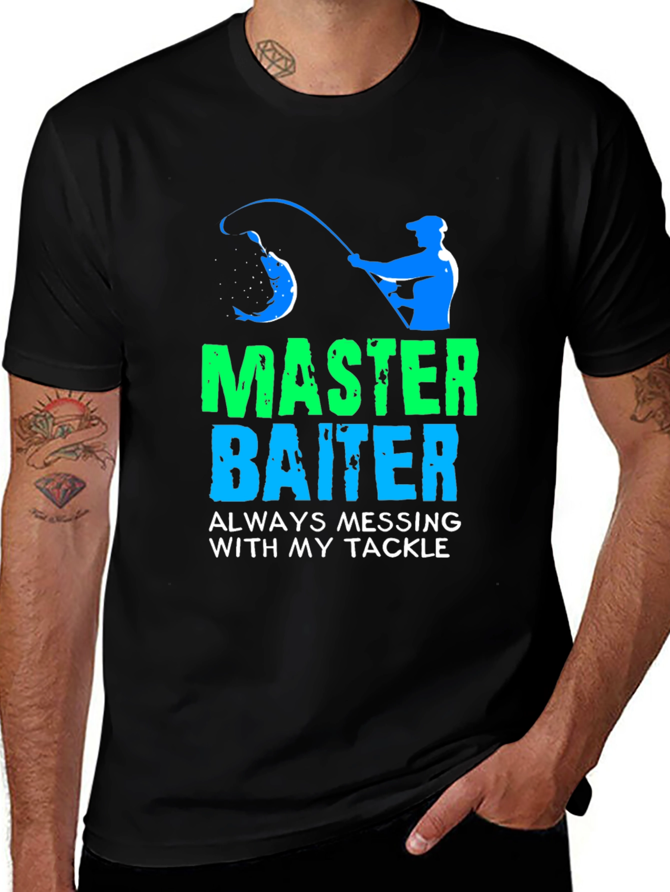 Variant 30 of Master Baiter Fishing T-Shirt - Funny Angler Design