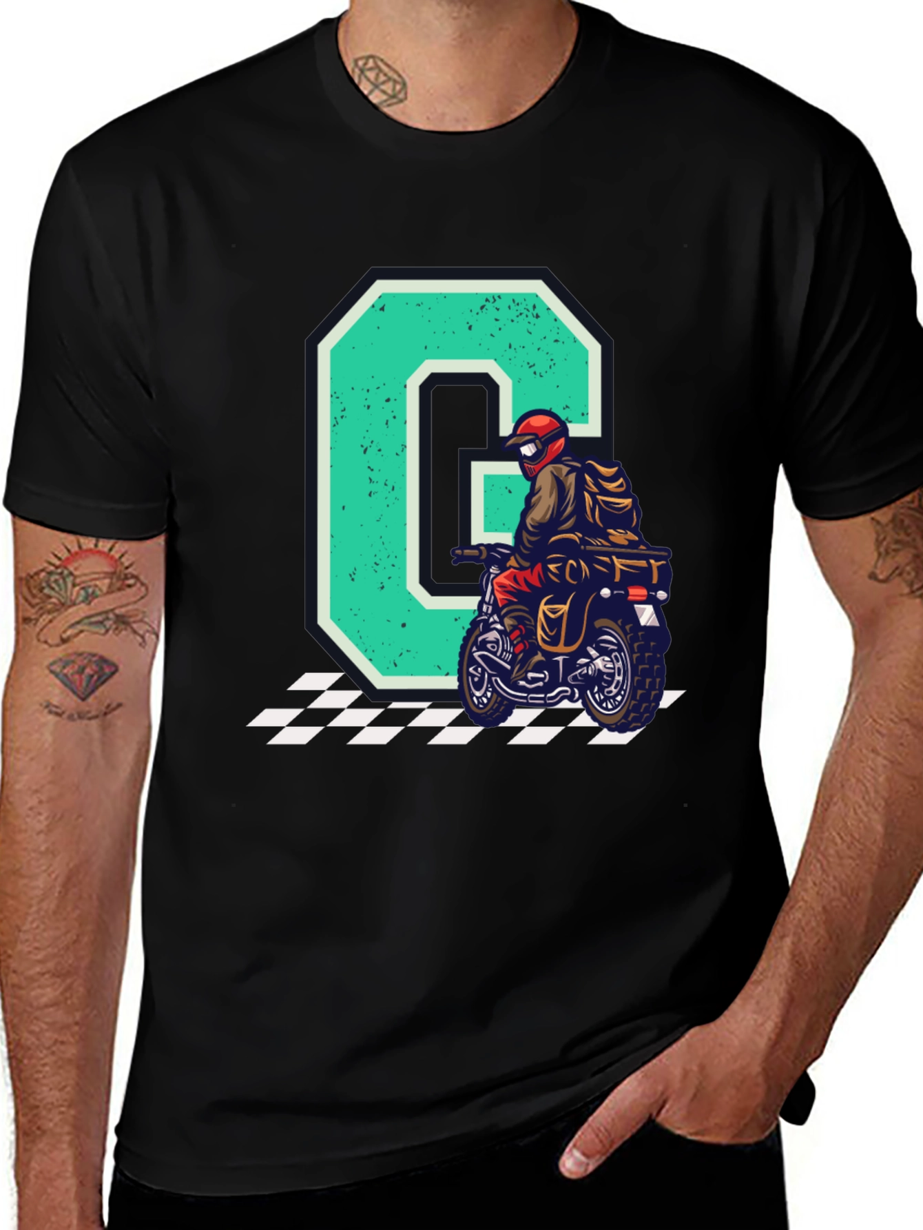 Variant 18 of Motorcycle Graphic Tee - Ride in Style