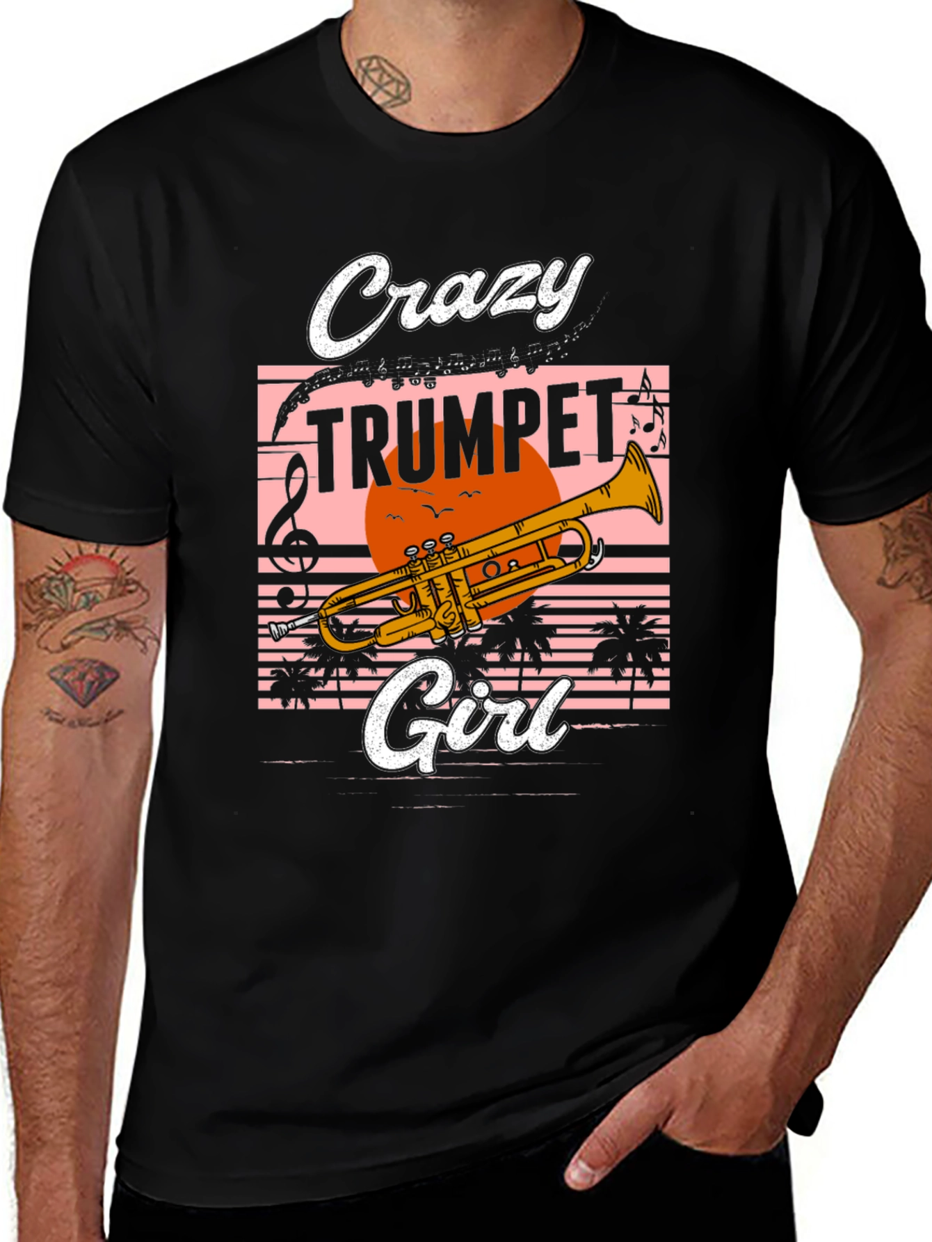 Variant 17 of Crazy Trumpet Girl Graphic T-Shirt