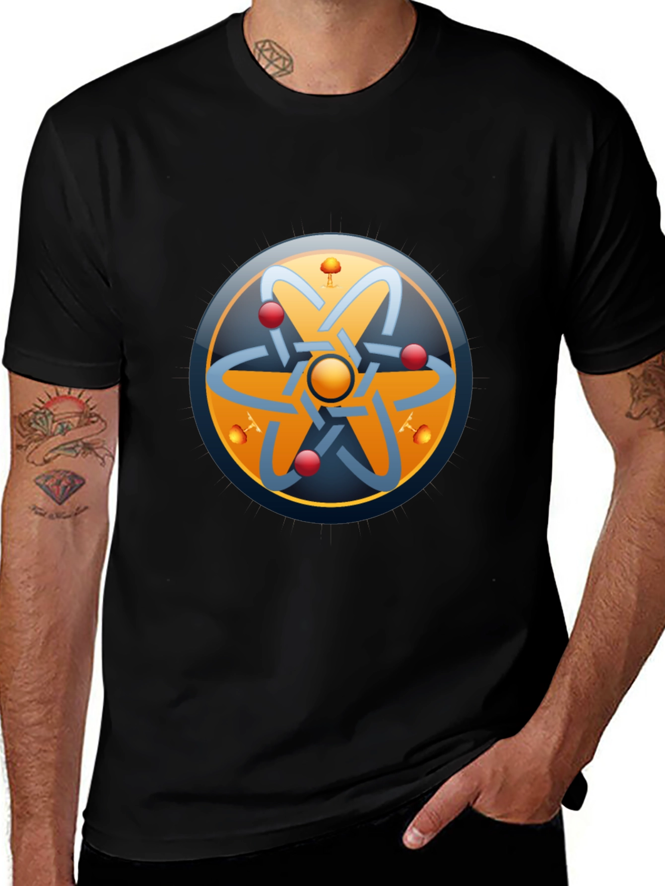 Atom Design Black T-Shirt