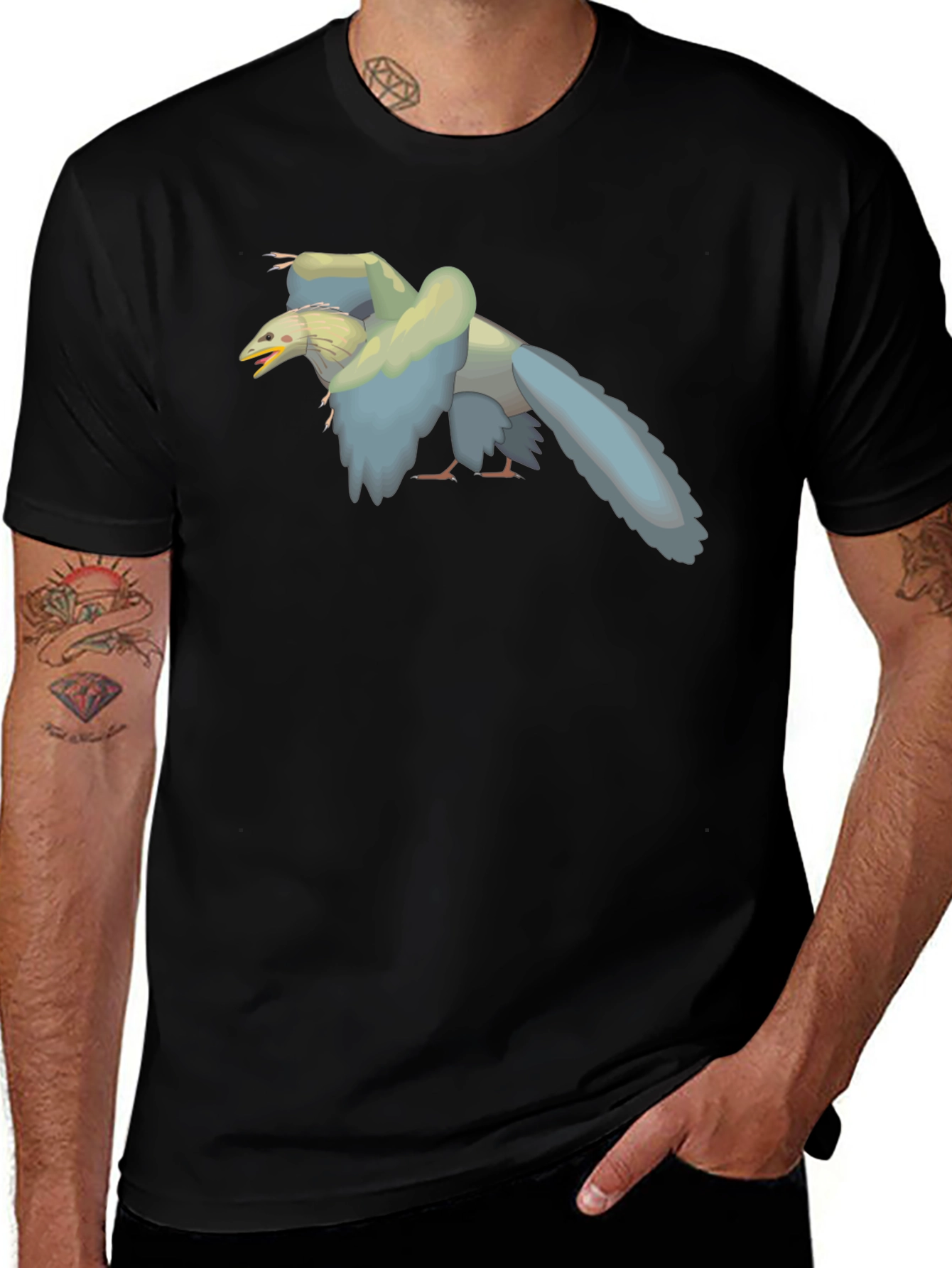 Archaepteryx Tee: Prehistoric Bird Graphic T-Shirt