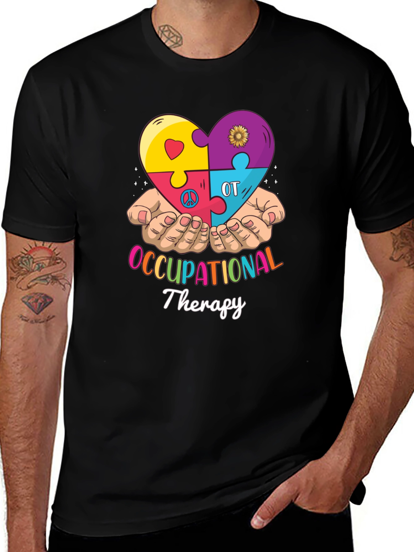 Occupational Therapy Puzzle Heart T-Shirt