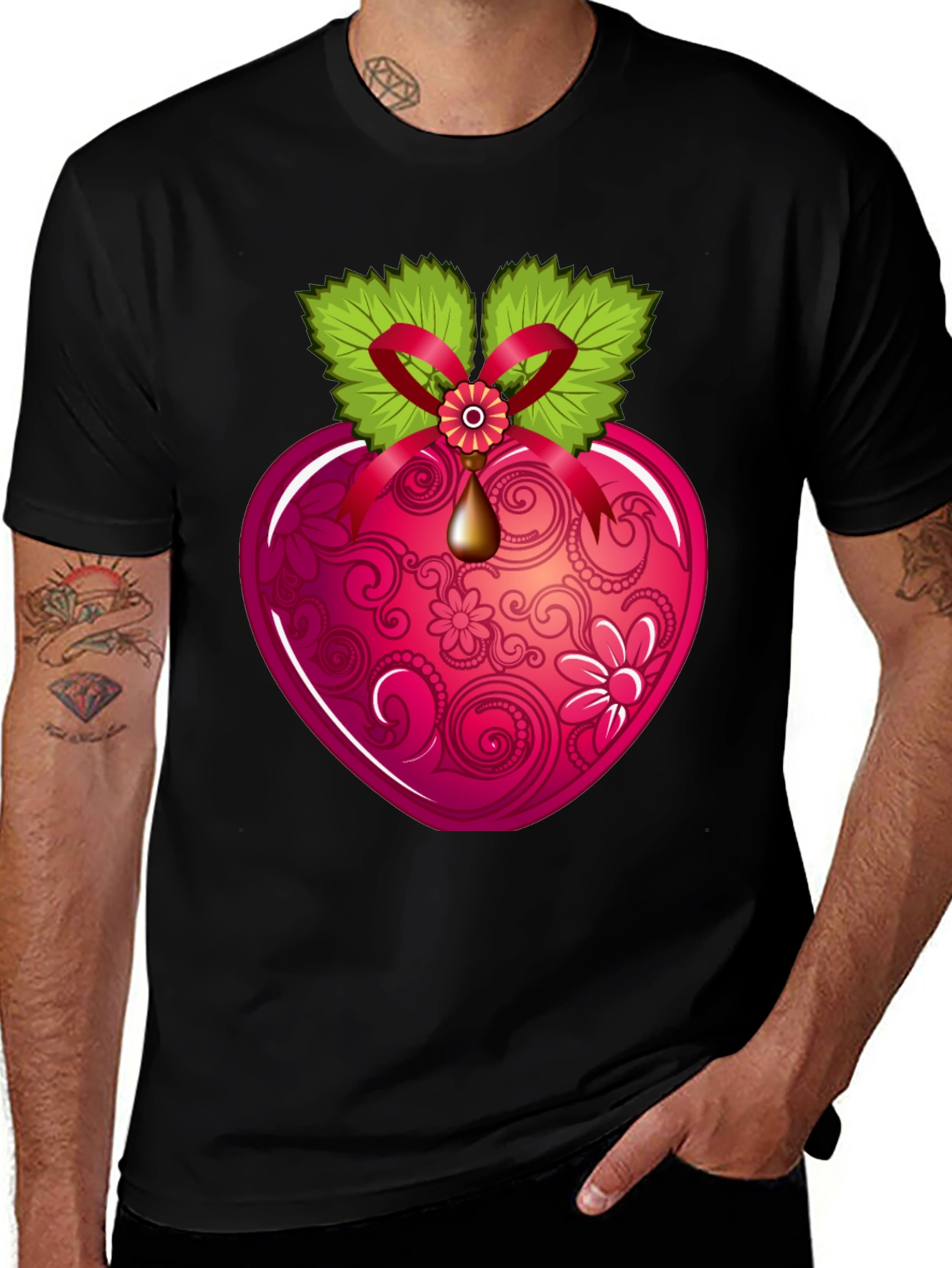 Variant 5 of Heart Graphic Tee - Stylish Design, Comfortable Fit