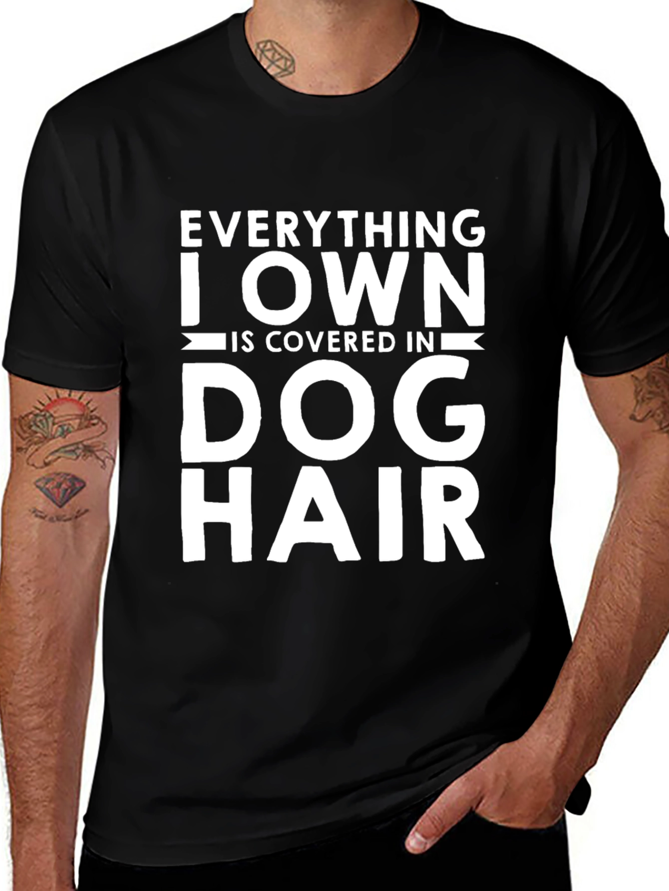 Variant 20 of Dog Hair T-Shirt - Everything I Own is Covered