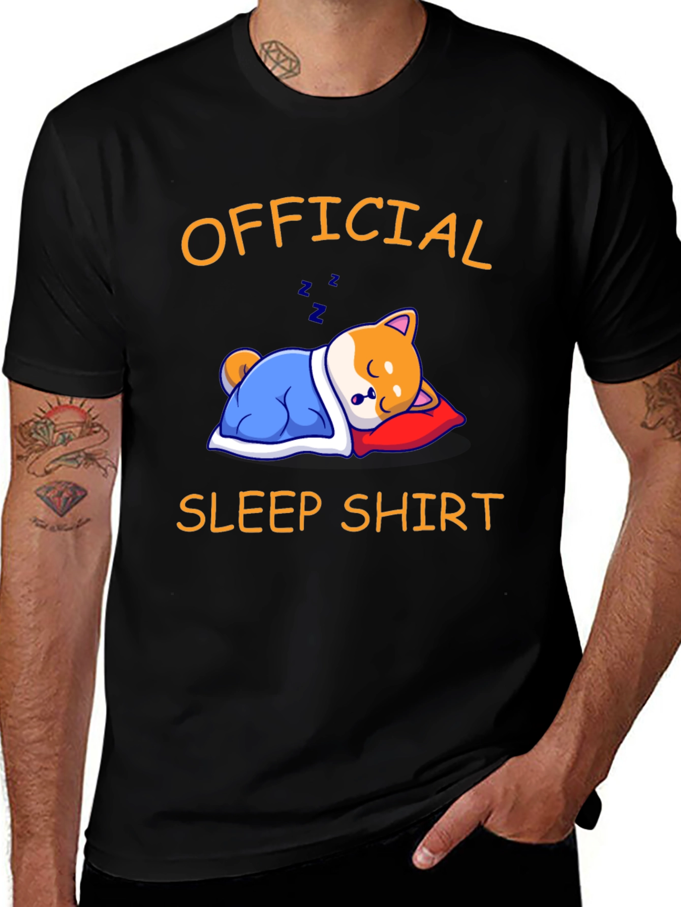 Variant 22 of Official Sleep Shirt - Shiba Inu Sleeping Graphic Tee