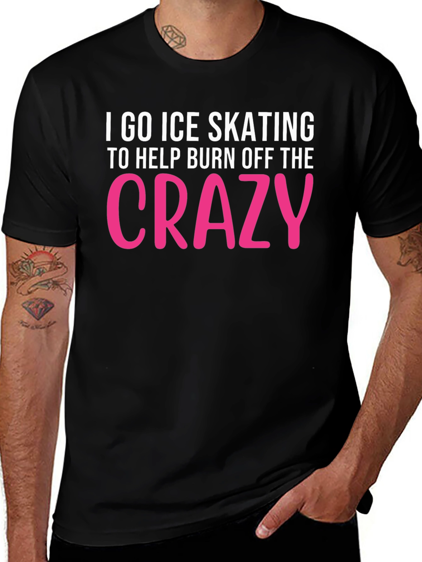 Variant 21 of Ice Skating Crazy Funny Graphic T-Shirt