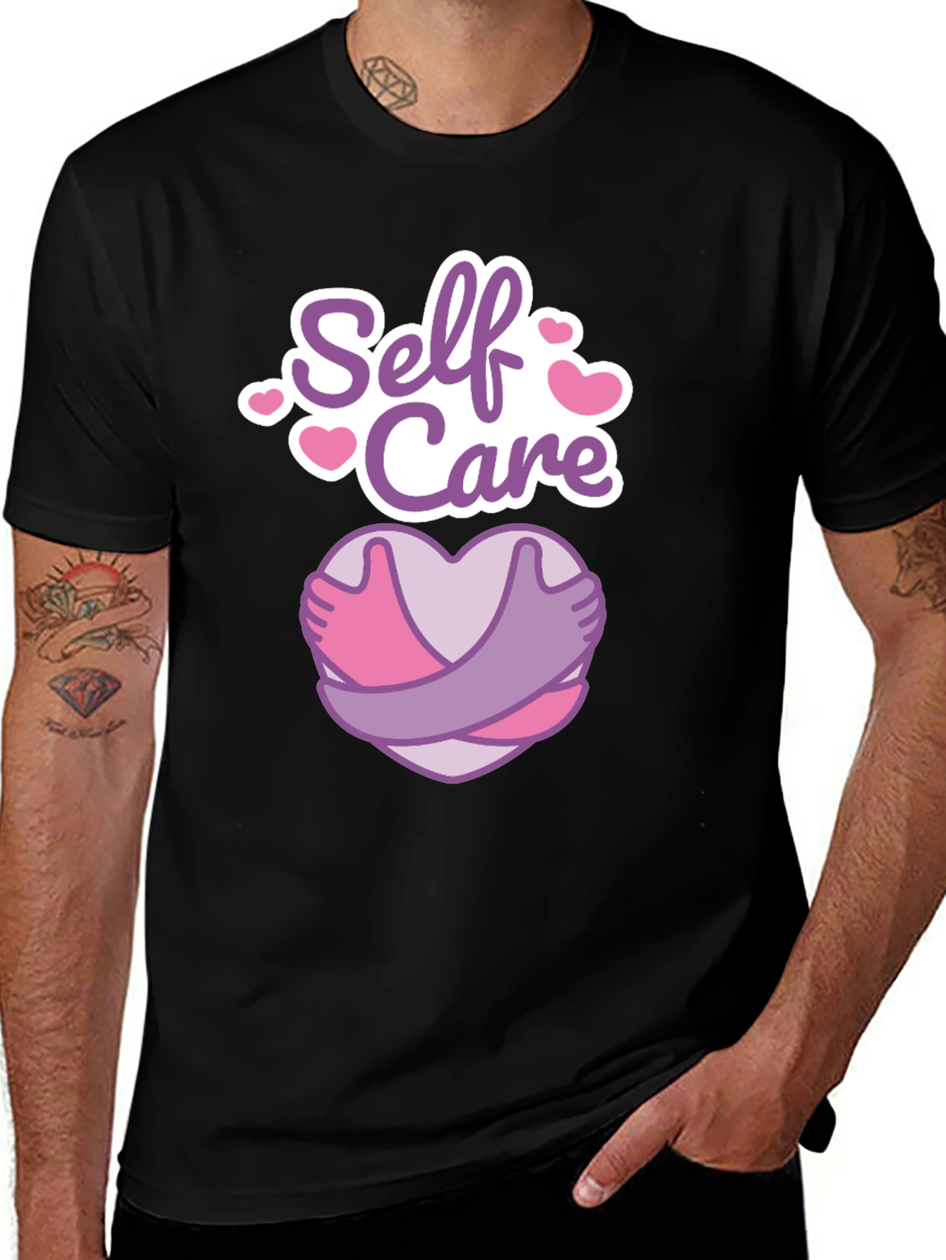 Variant 17 of Self Care Heart Hug Graphic Tee