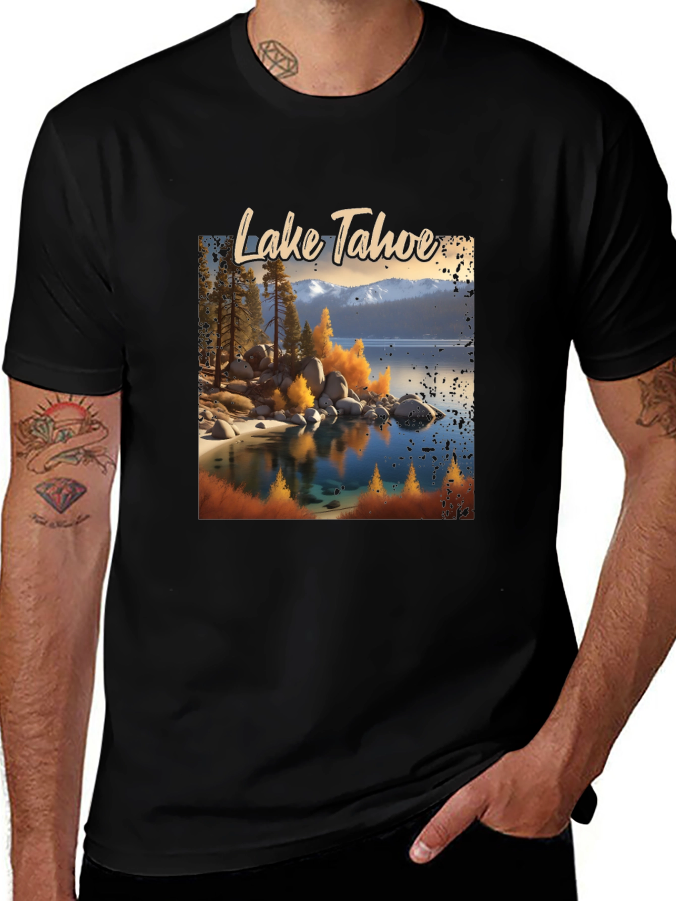 Variant 10 of Lake Tahoe Graphic Tee - Nature Inspired Design