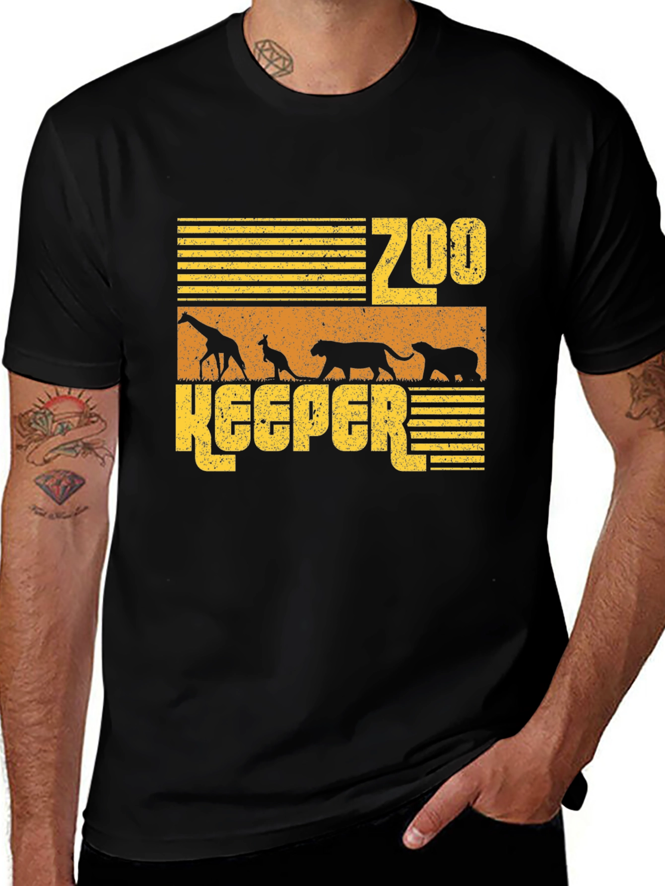 Variant 24 of Zoo Keeper Animal Graphic T-Shirt
