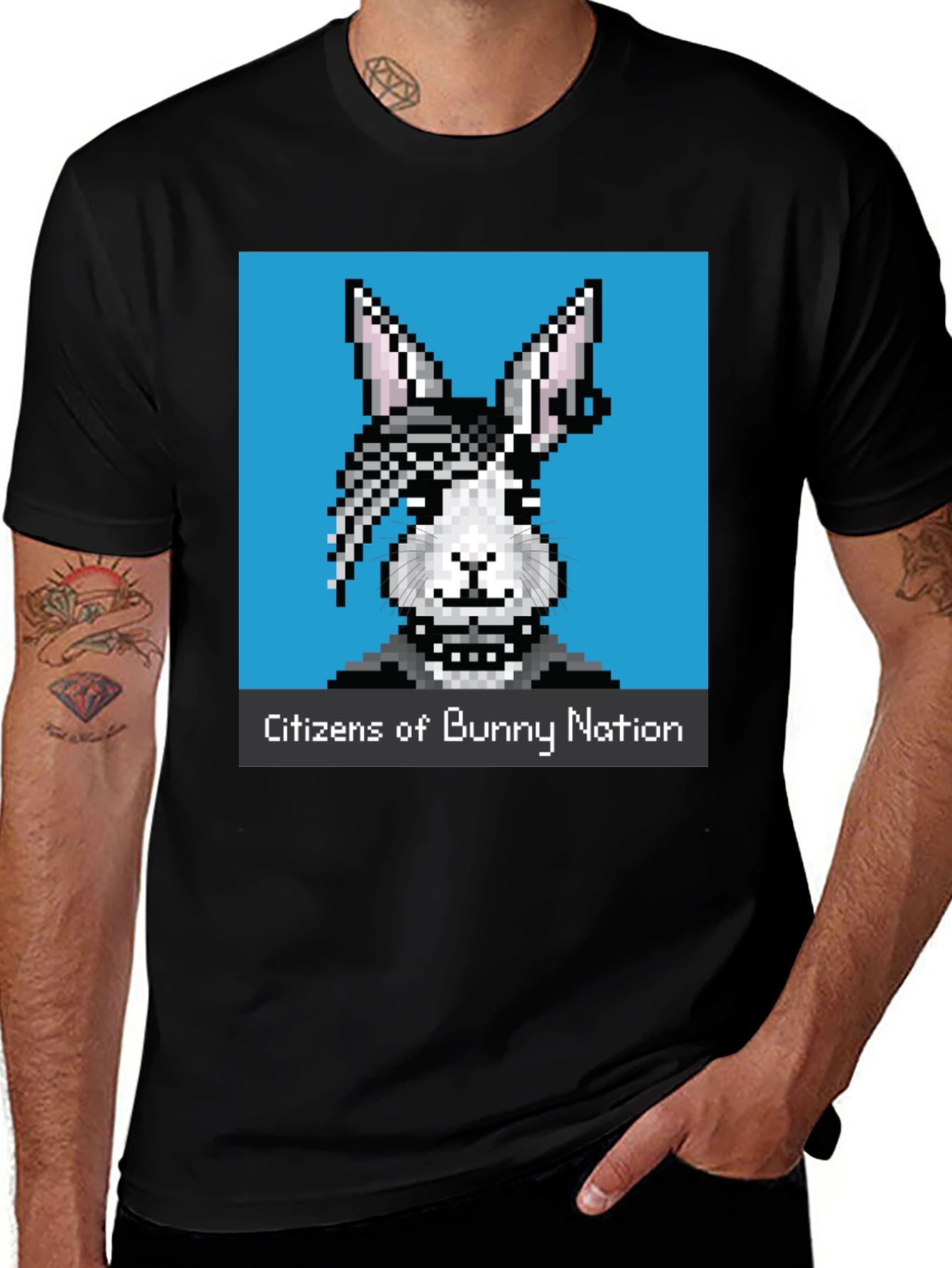 Black Citizens of Bunny Nation Graphic Tee main image