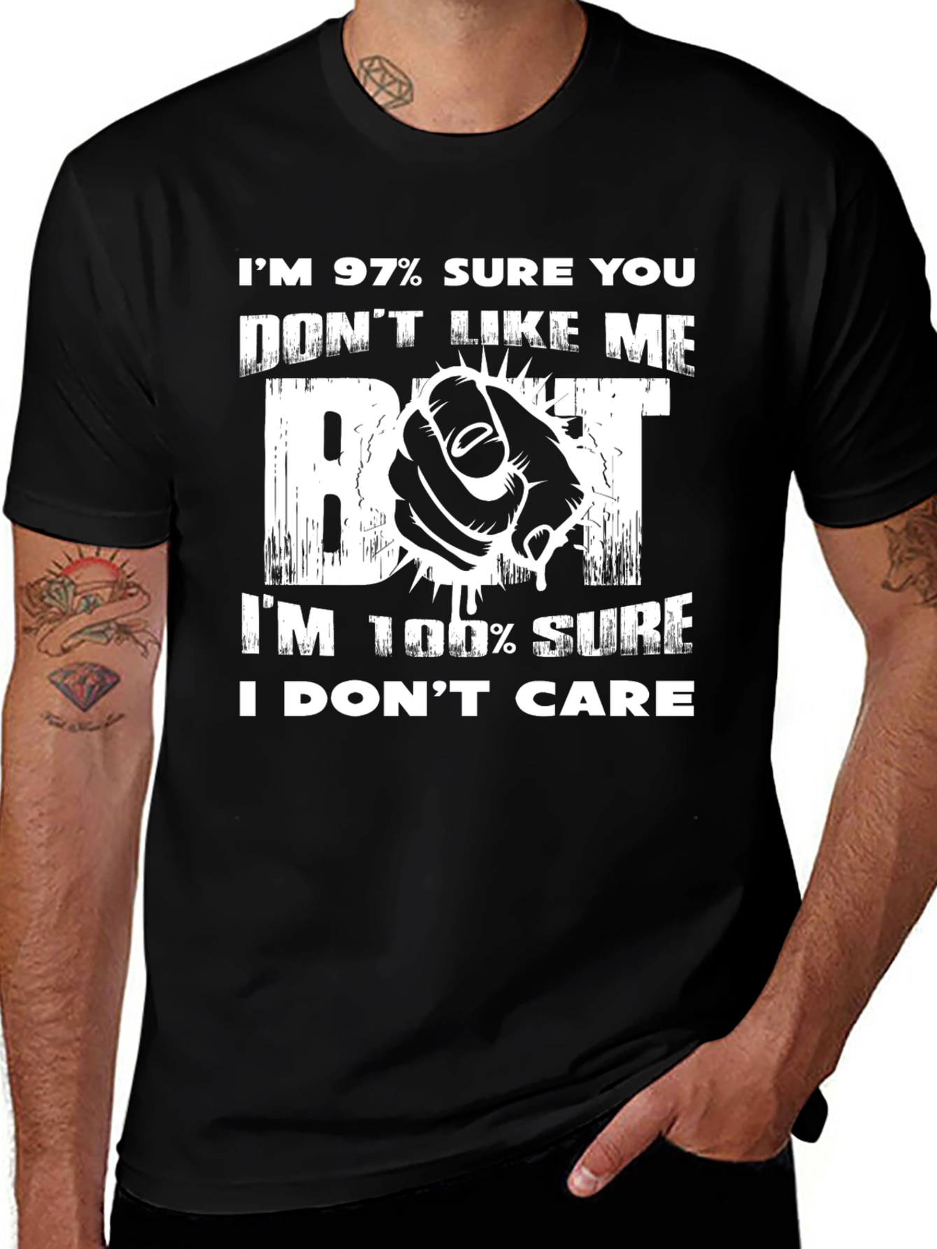 Variant 16 of Funny Sarcastic Graphic T-Shirt - I Don't Care