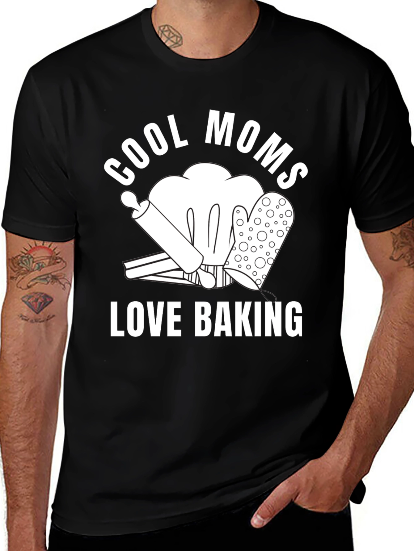Variant 14 of Cool Moms Love Baking Graphic T-Shirt