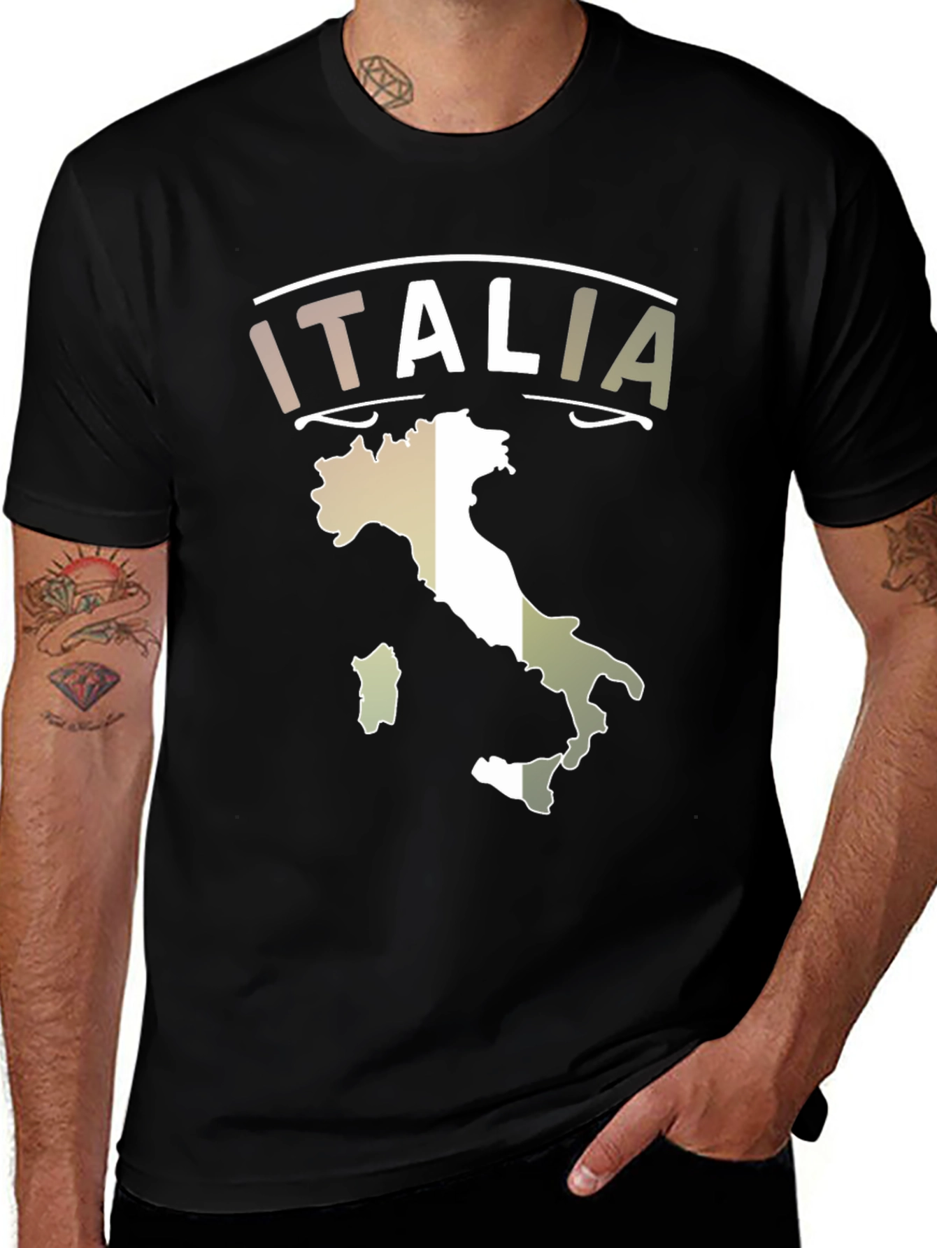 Variant 23 of Italia Map T-Shirt - Italian Pride Tee