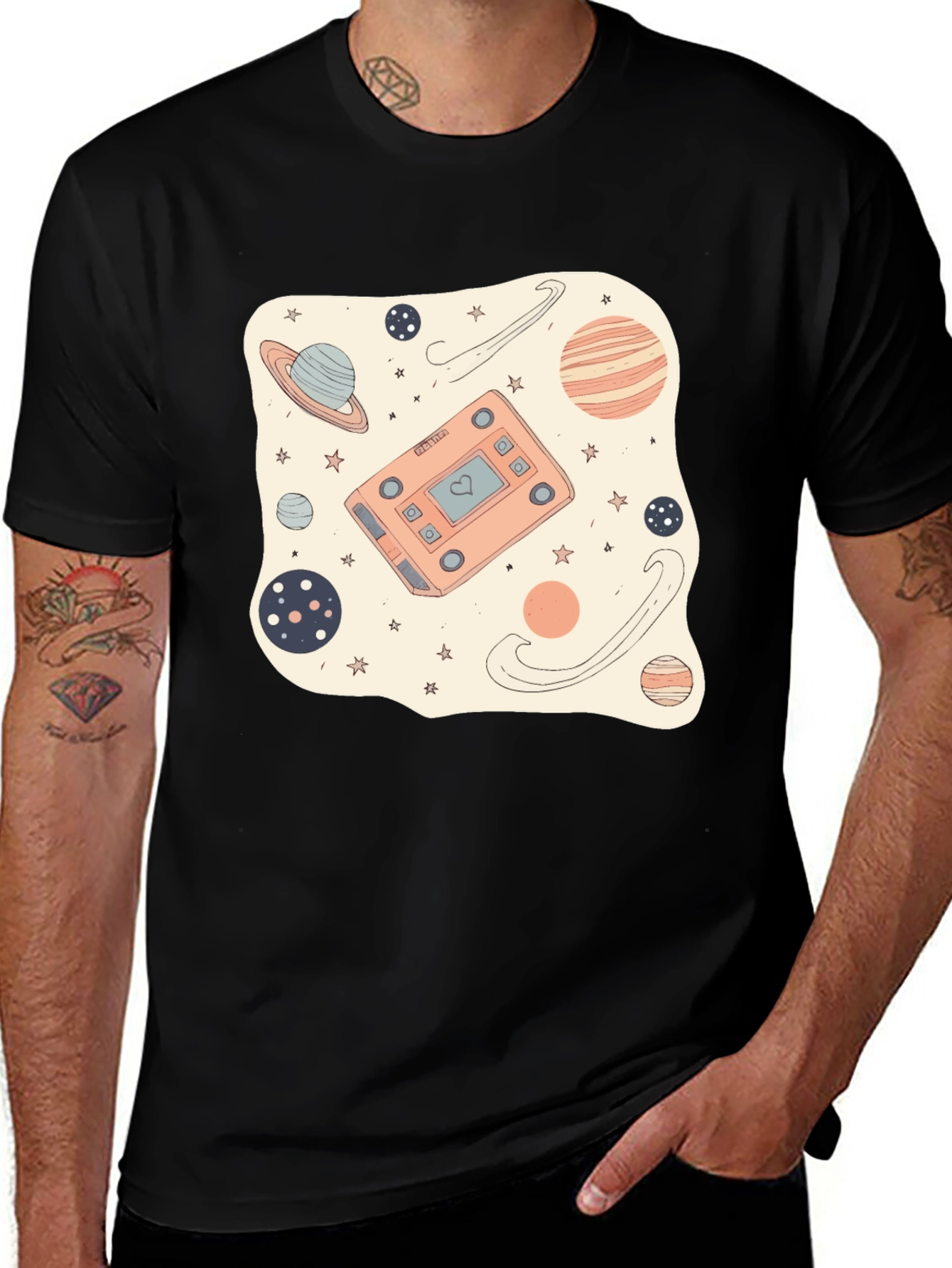 Variant 23 of Retro Space Graphic T-Shirt - Cool Cosmic Style