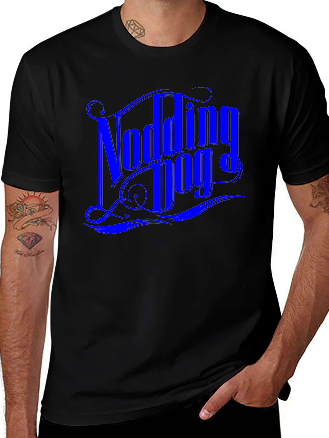 Variant 9 of Nodding Dog Graphic Tee - Stylish Black Cotton T-Shirt