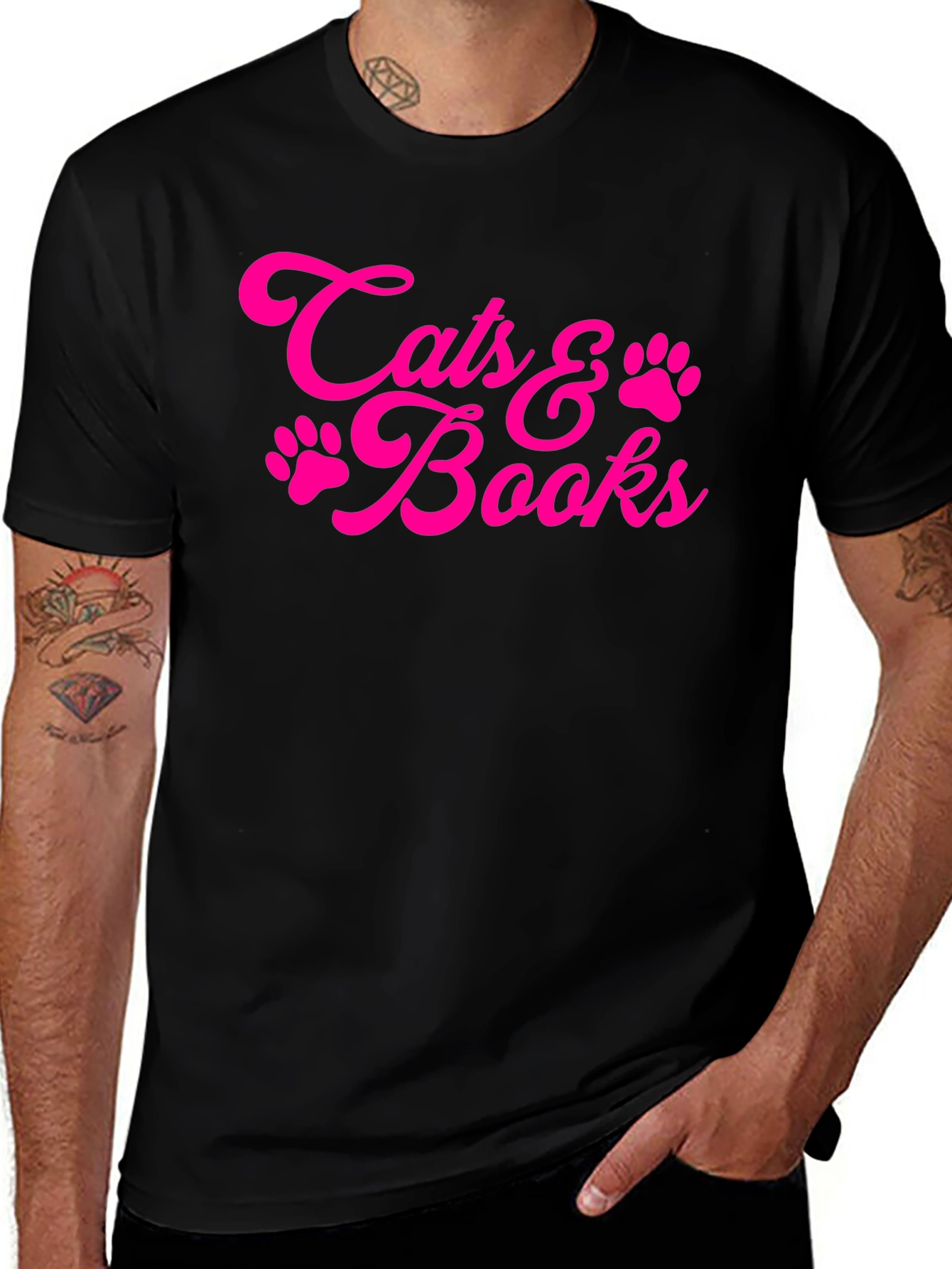 Variant 25 of Cats & Books Graphic Tee