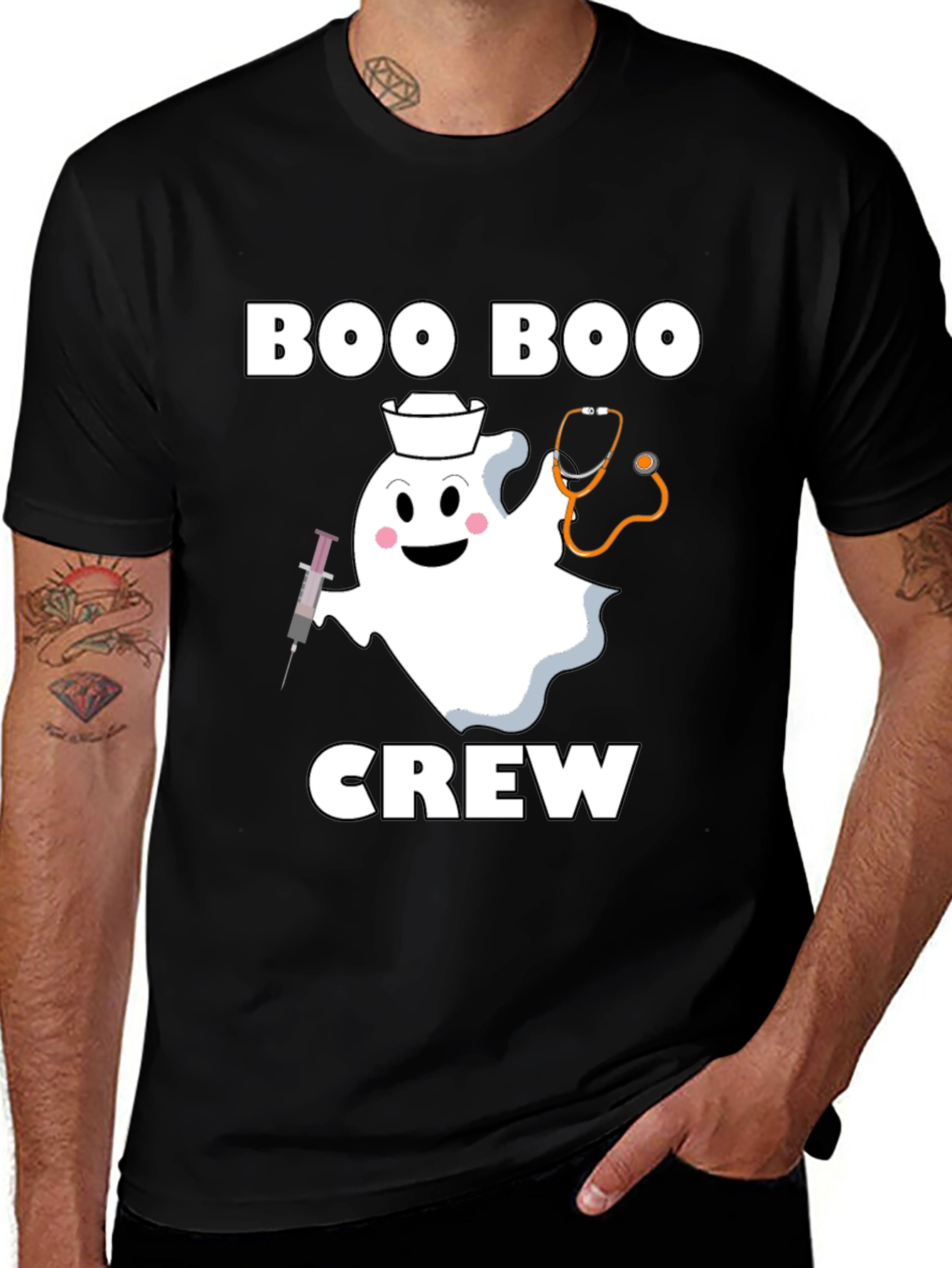 Boo Boo Crew Halloween Nurse Ghost T-Shirt