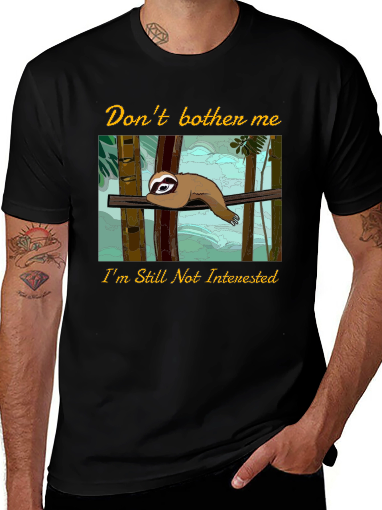 Variant 26 of Funny Sloth Graphic T-Shirt - Don't Bother Me