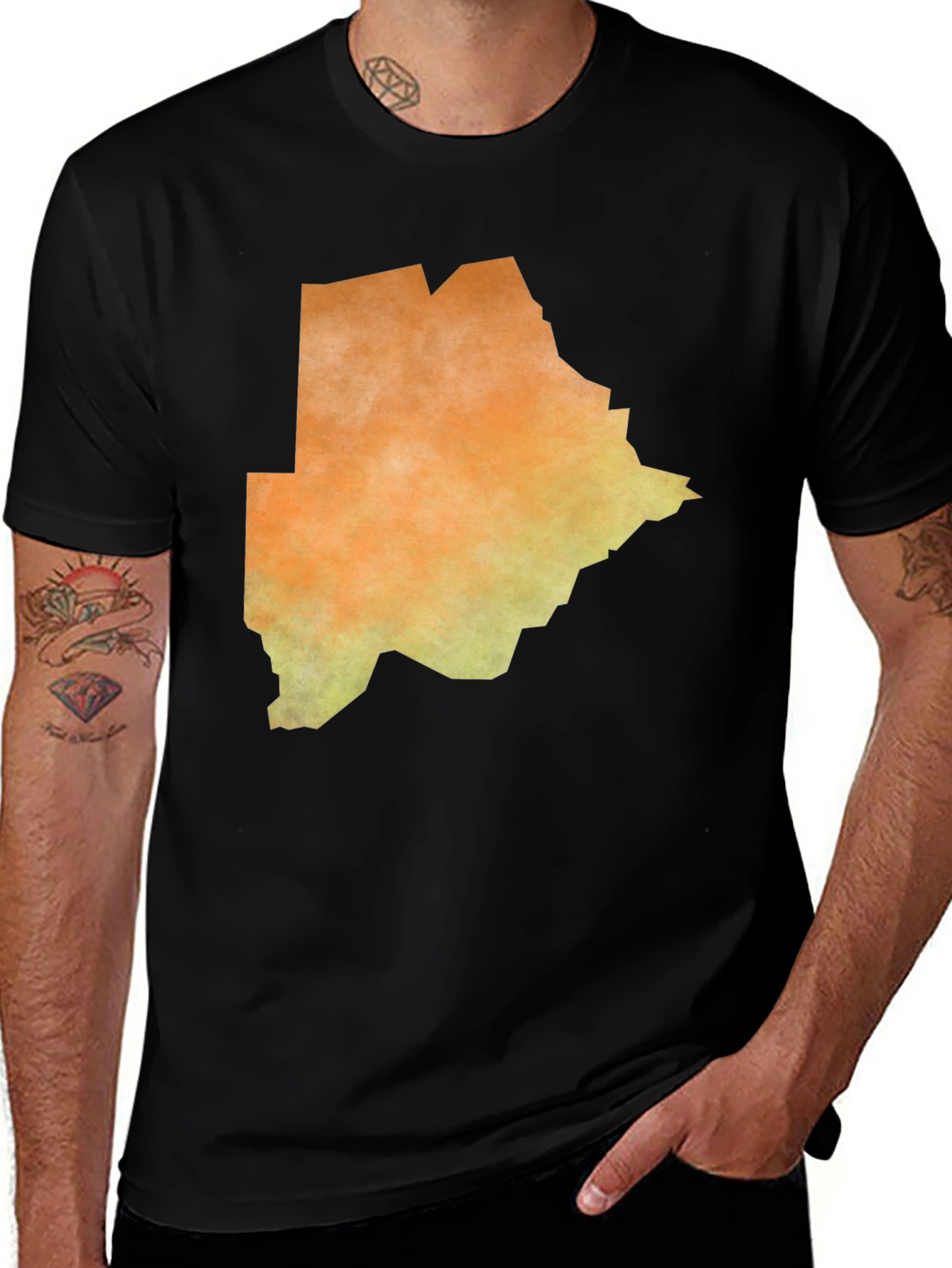 Botswana Map T-Shirt - Unique African Design