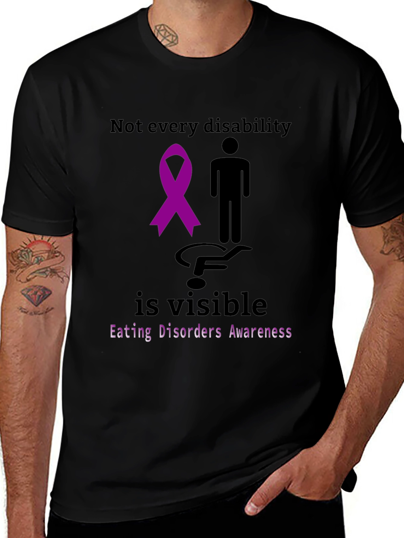 Eating Disorder Awareness Tee - Not Every Disability is Visible